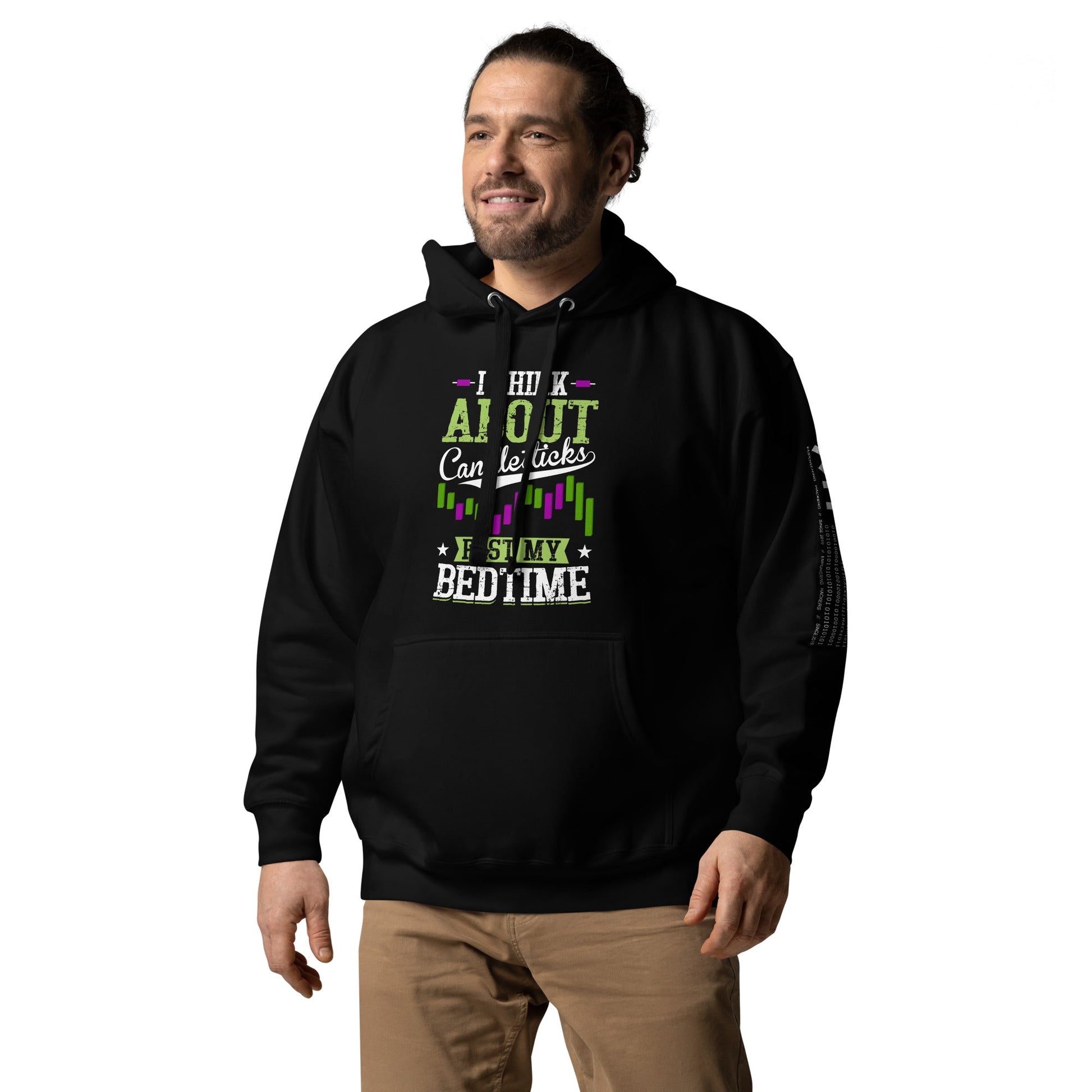I think about Candlesticks past my bedtime - Unisex Hoodie by DarkByteGear