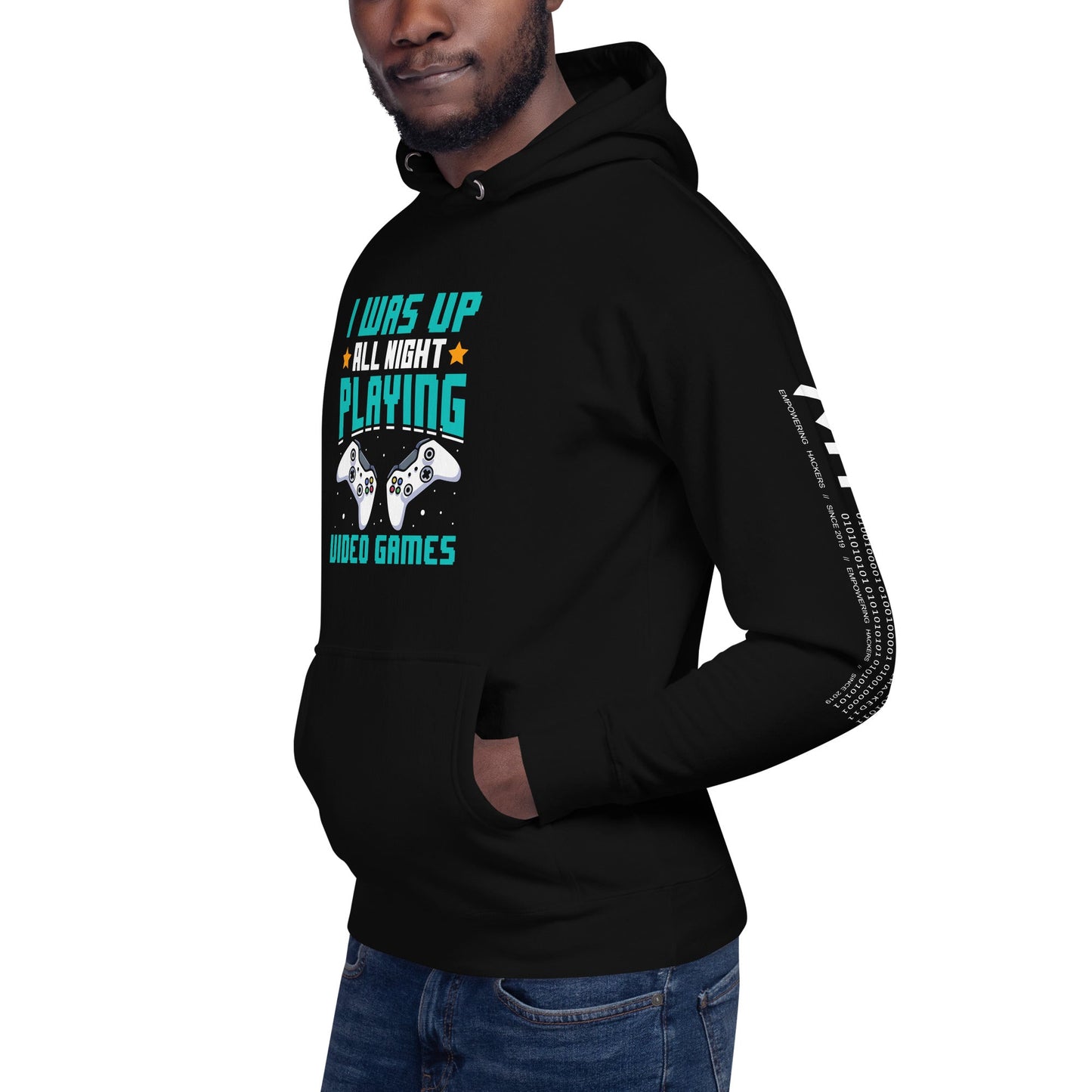 I was up all night playing Video Games Rima - Unisex Hoodie by DarkByteGear