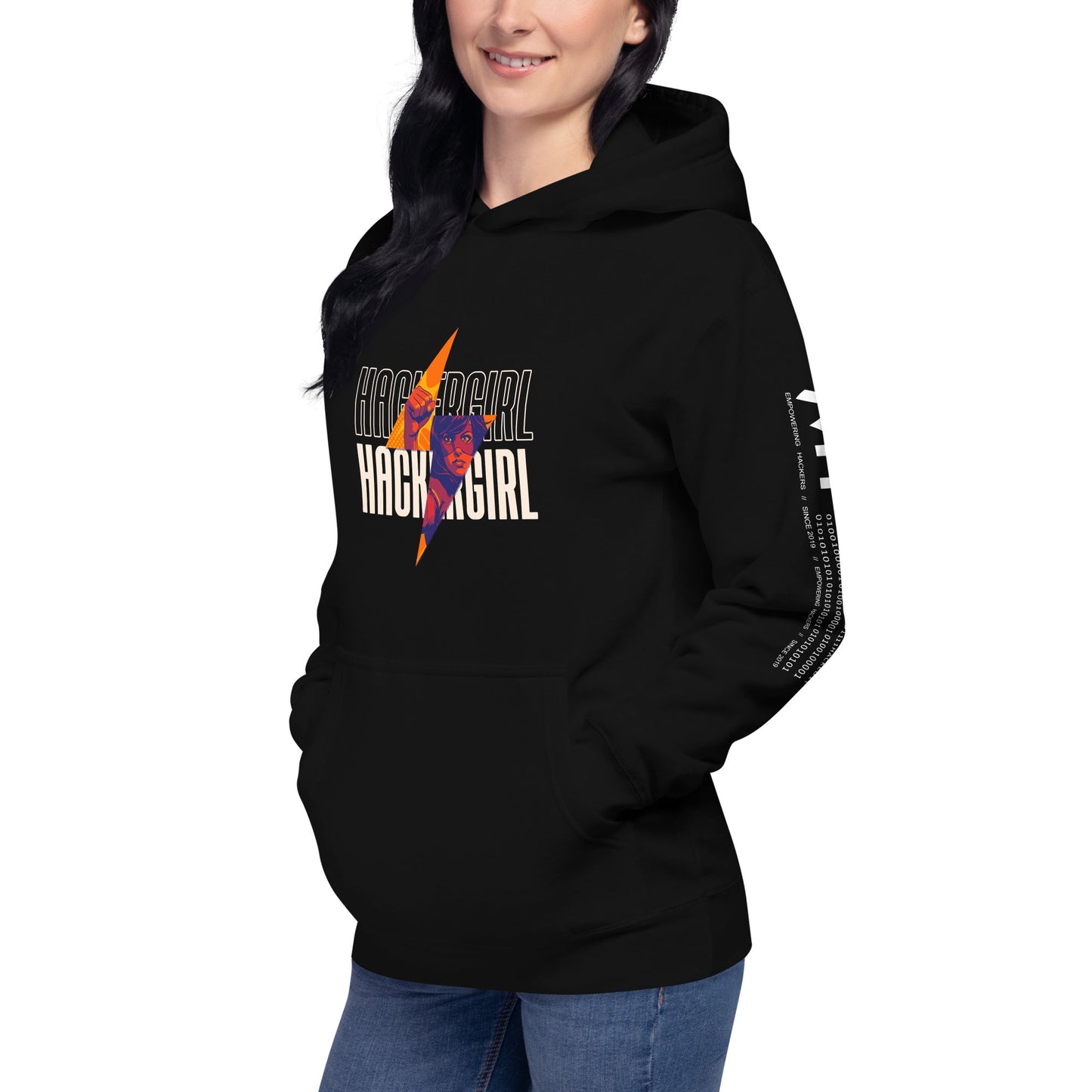 Hacker Girl V1 - Unisex Hoodie by DarkByteGear