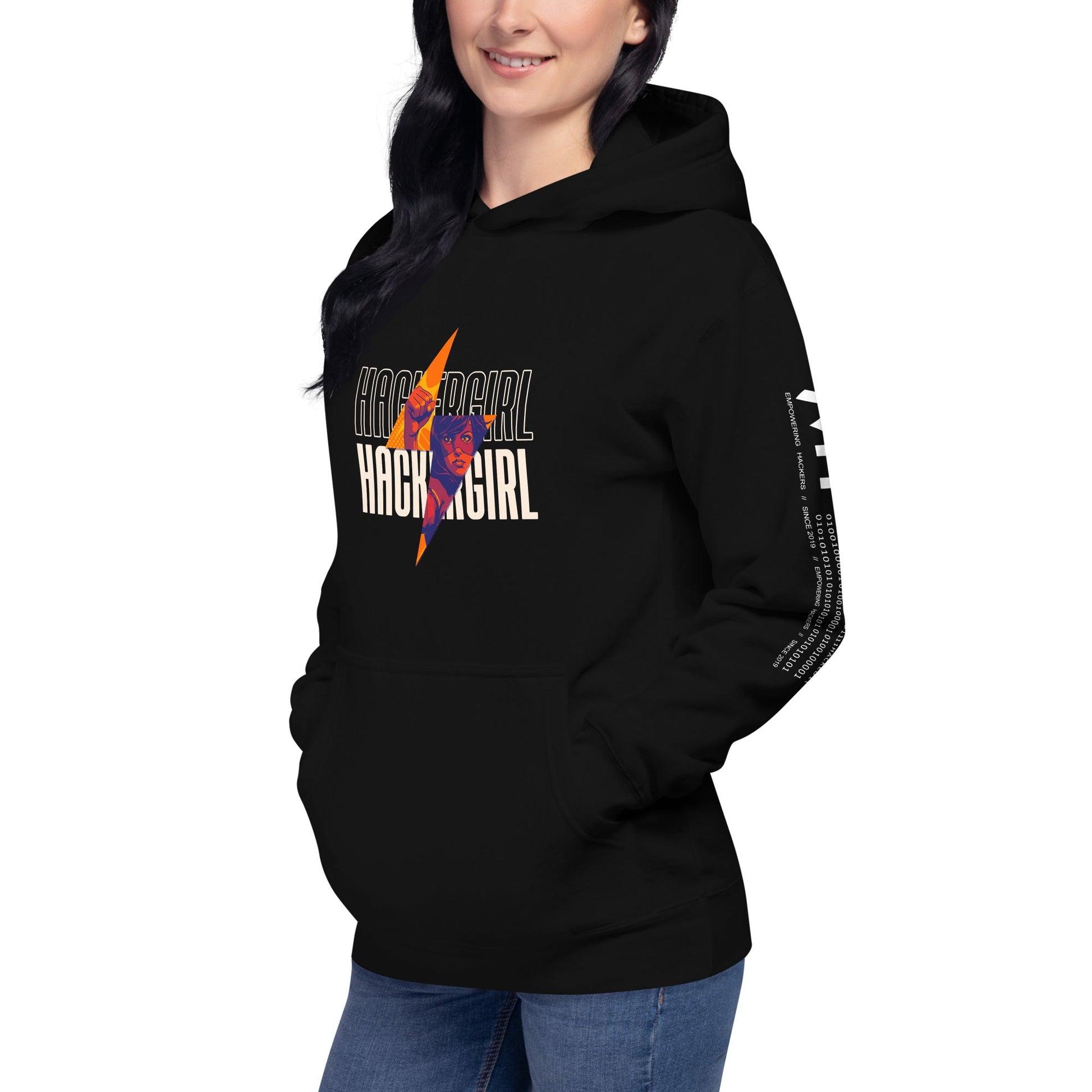 Hacker Girl V1 - Unisex Hoodie by DarkByteGear