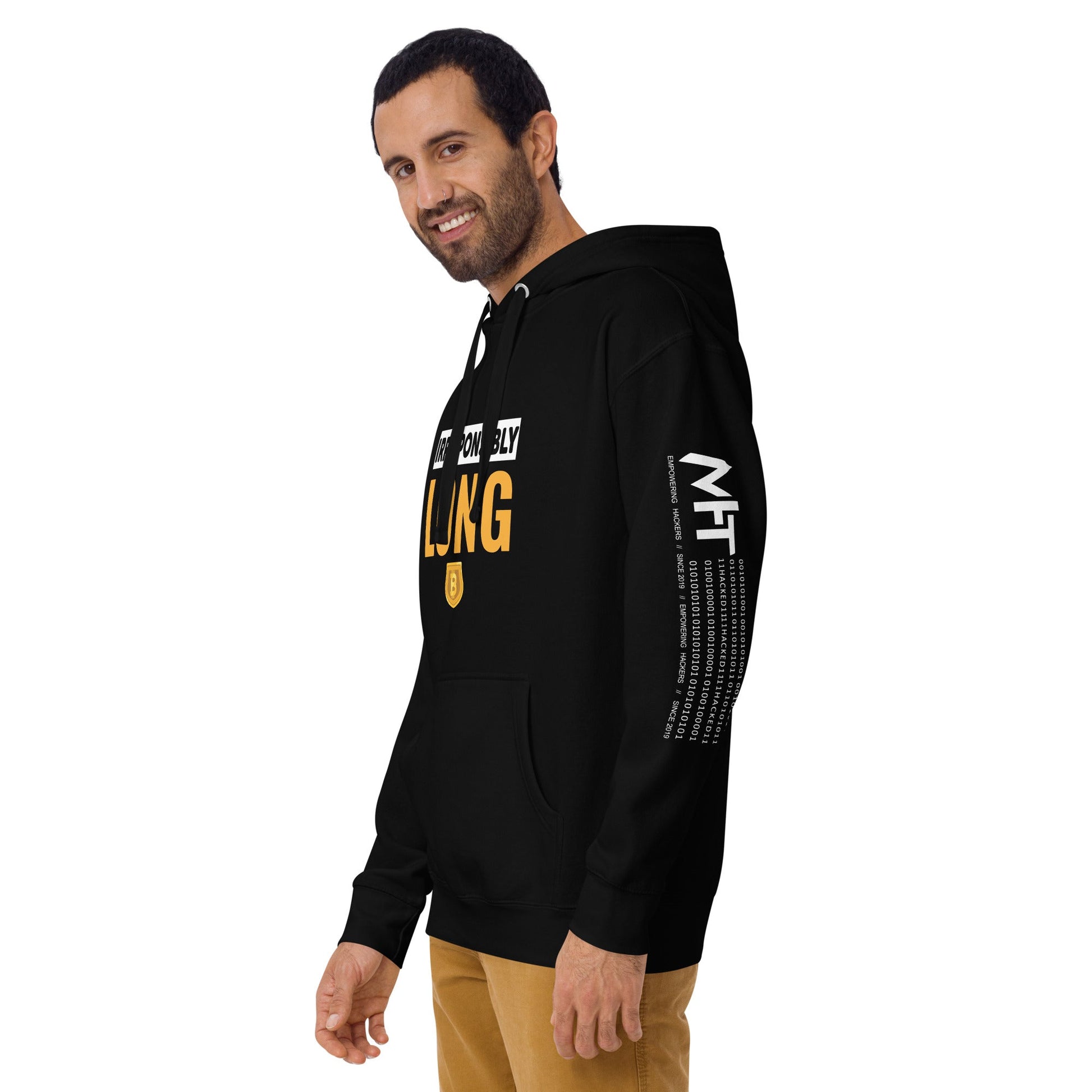 Irresponsibly Long Bitcoin - Unisex Hoodie by DarkByteGear