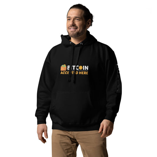 Bitcoin Accepted Here - Unisex Hoodie by DarkByteGear