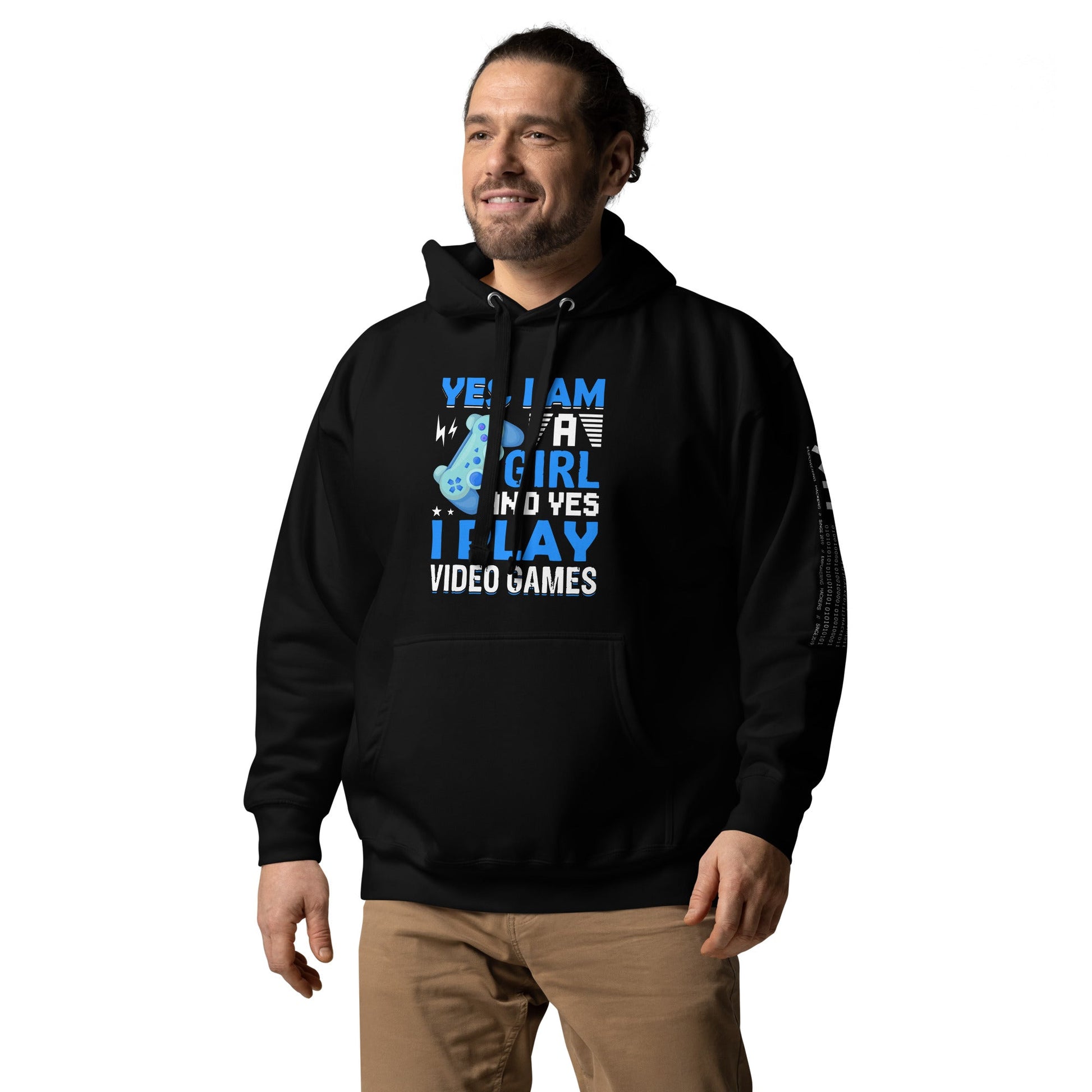Yes, I am a Girl. Yes! I play Videogame - Unisex Hoodie by DarkByteGear