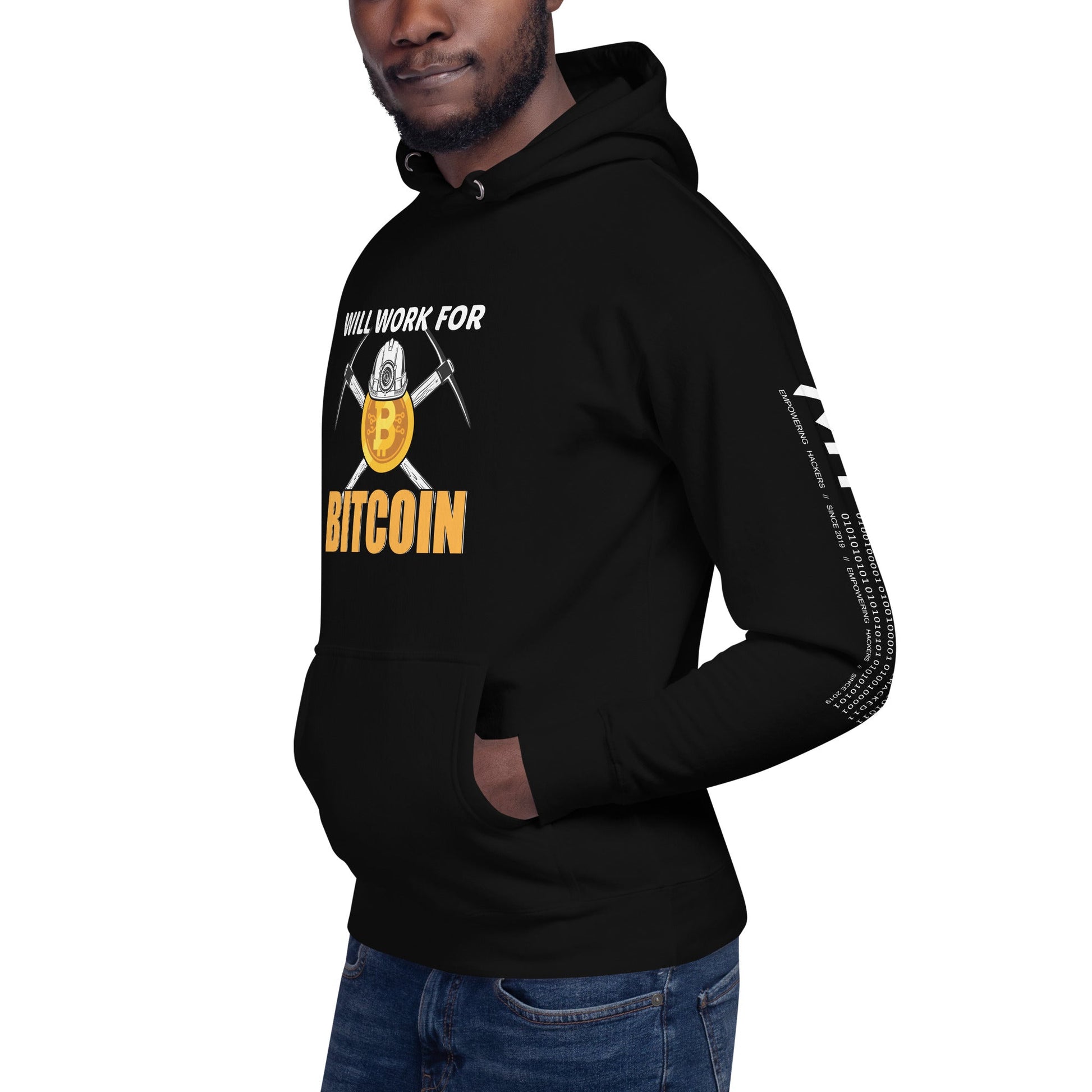 Will Work for Bitcoin - Unisex Hoodie by DarkByteGear