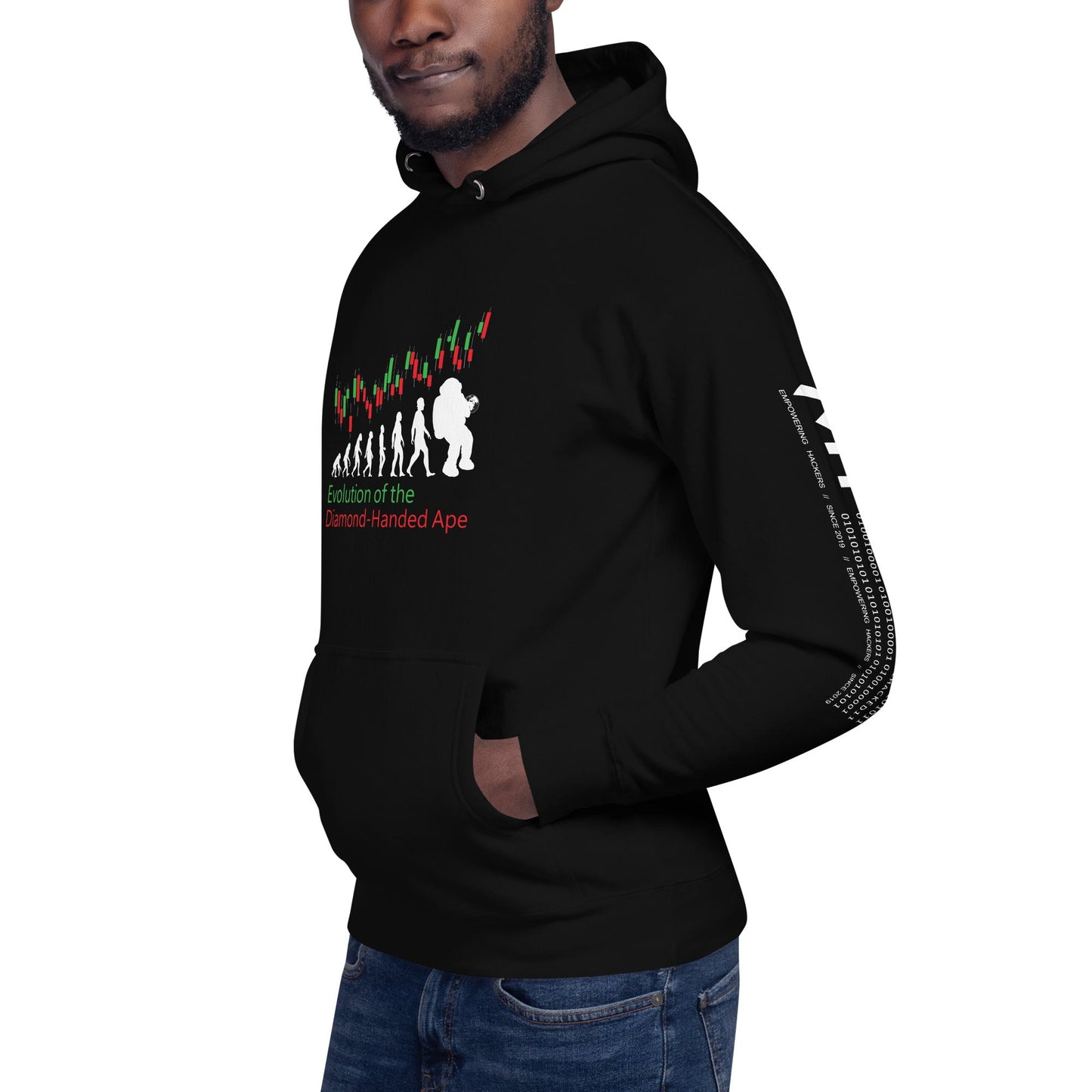 Evolution of the Diamond-handed Ape - Unisex Hoodie by DarkByteGear