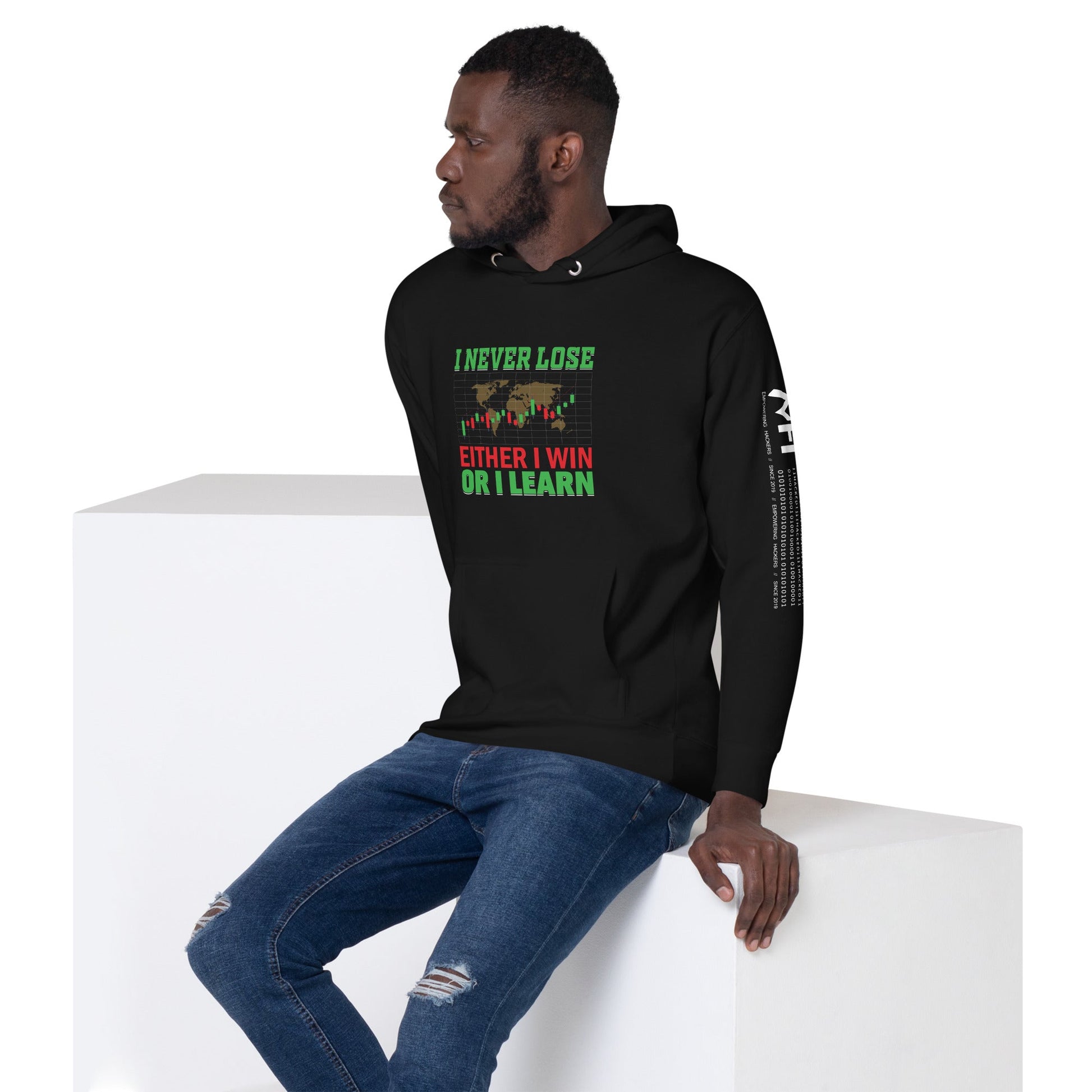 I never Lose: Either I win or I learn V2 - Unisex Hoodie by DarkByteGear