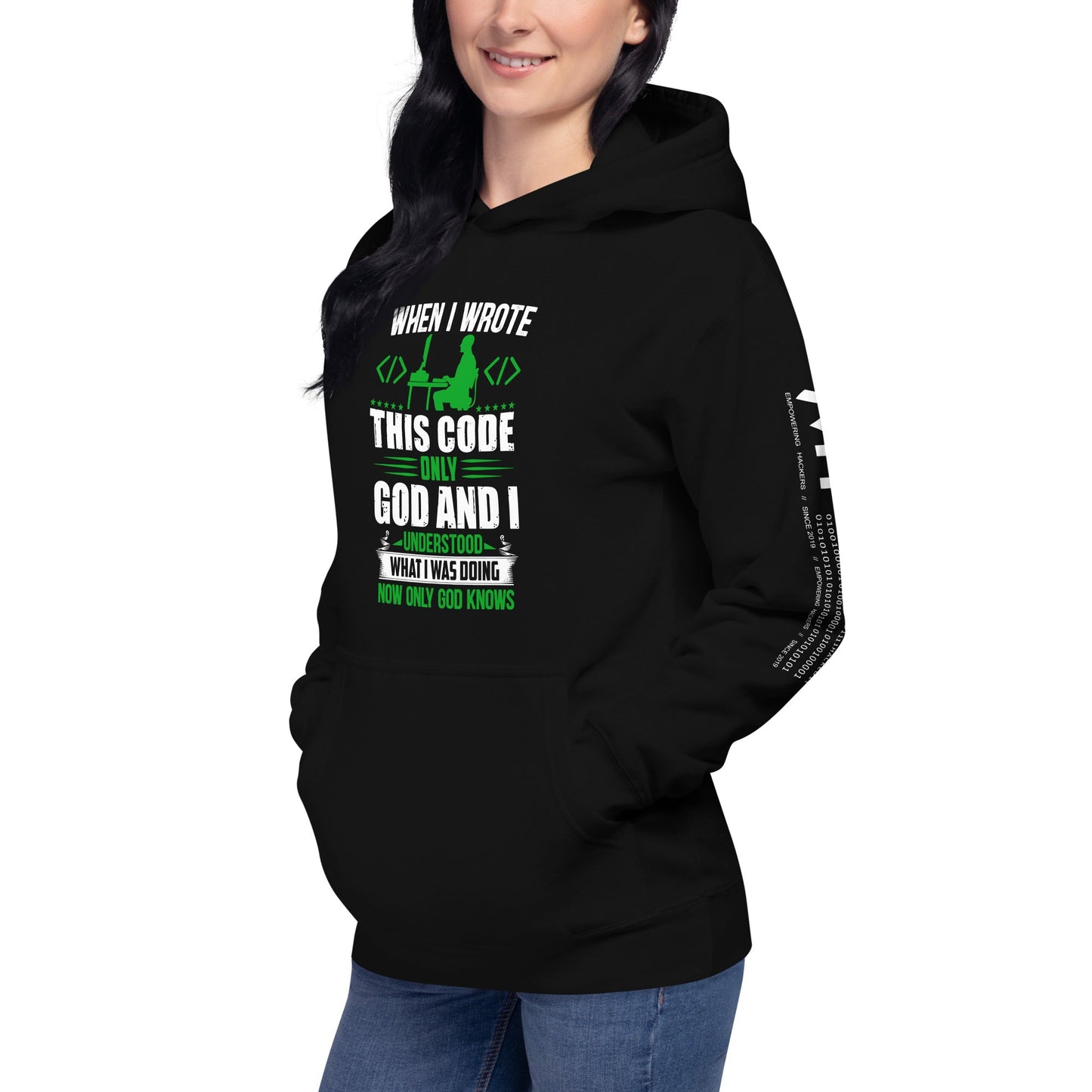 When I Wrote this code, only God and I Understood - Unisex Hoodie by DarkByteGear