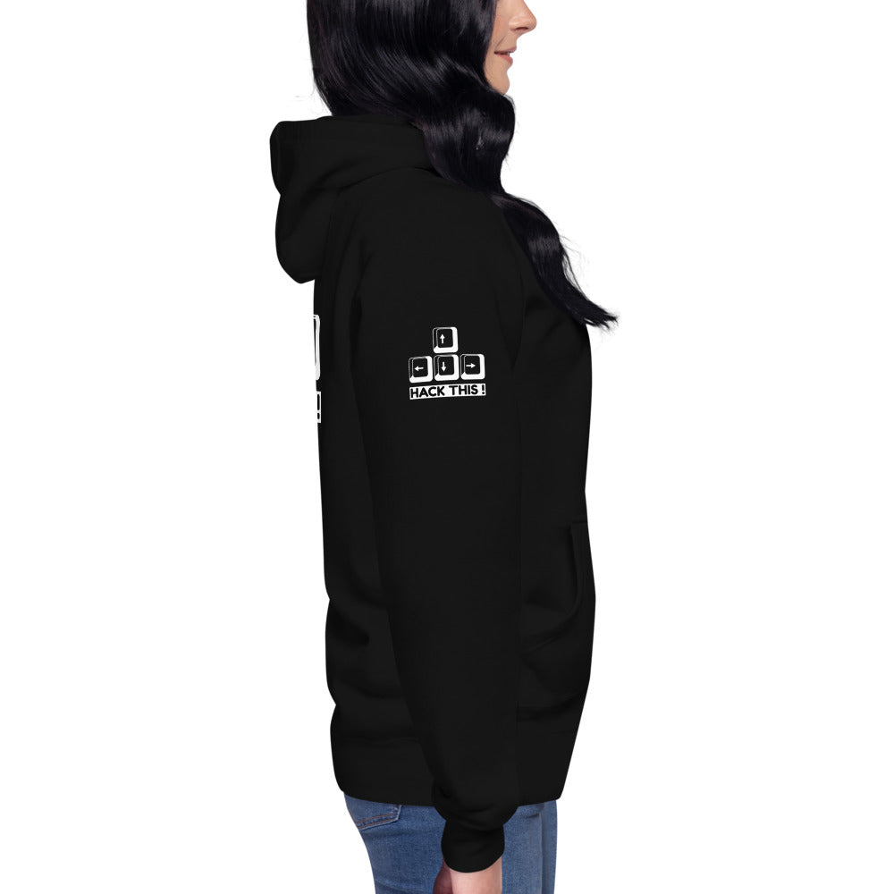 Hack this - Unisex Hoodie (back print) by DarkByteGear