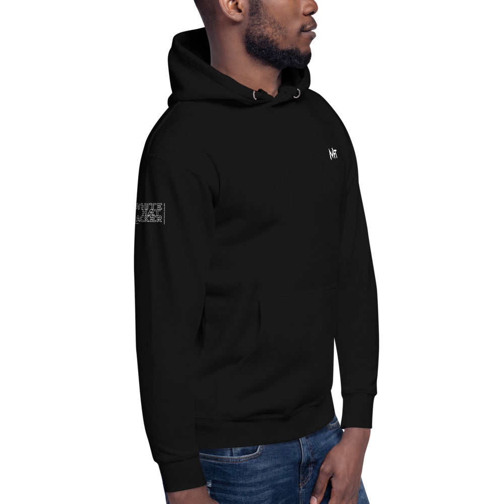 White hat hacker - Unisex Hoodie (back print) by DarkByteGear