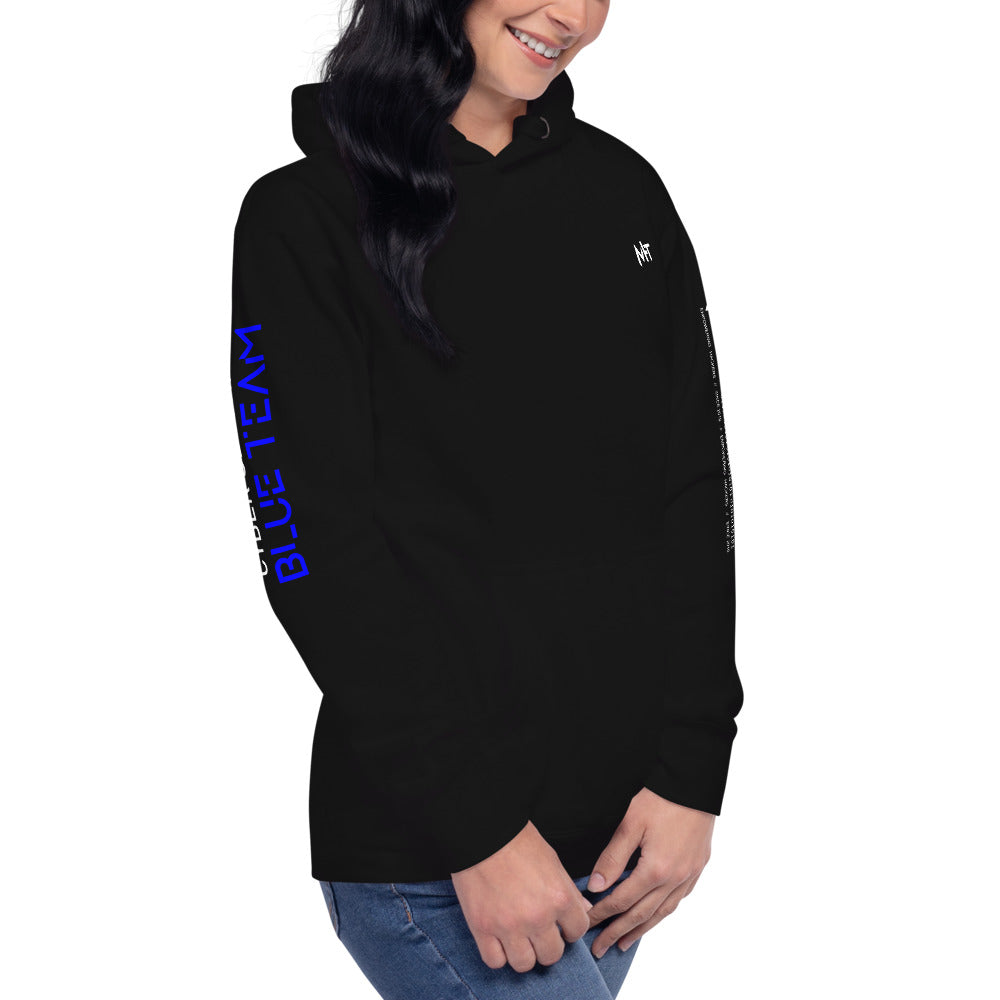 Cybersecurity Blue Team v4 - Unisex Hoodie (back print) by DarkByteGear