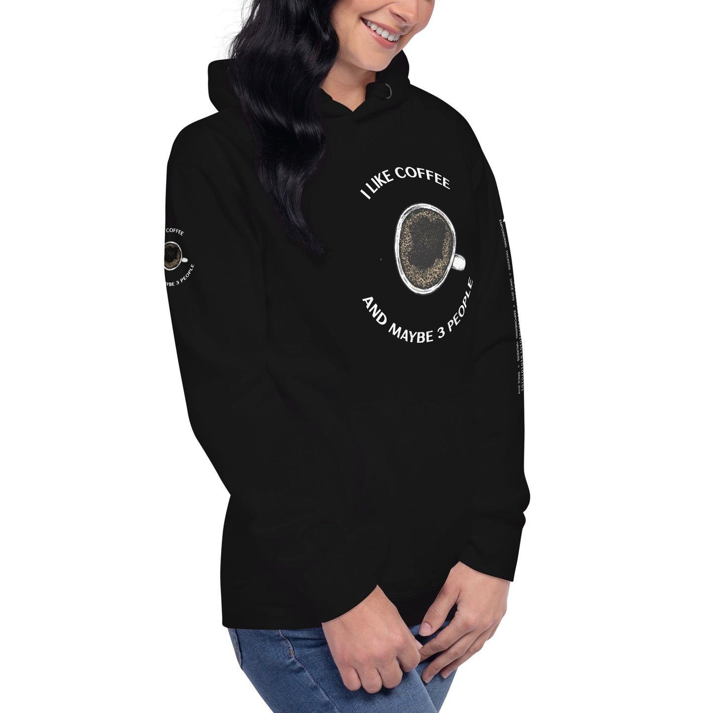 I like Coffee and maybe 3 people - Unisex Hoodie by DarkByteGear