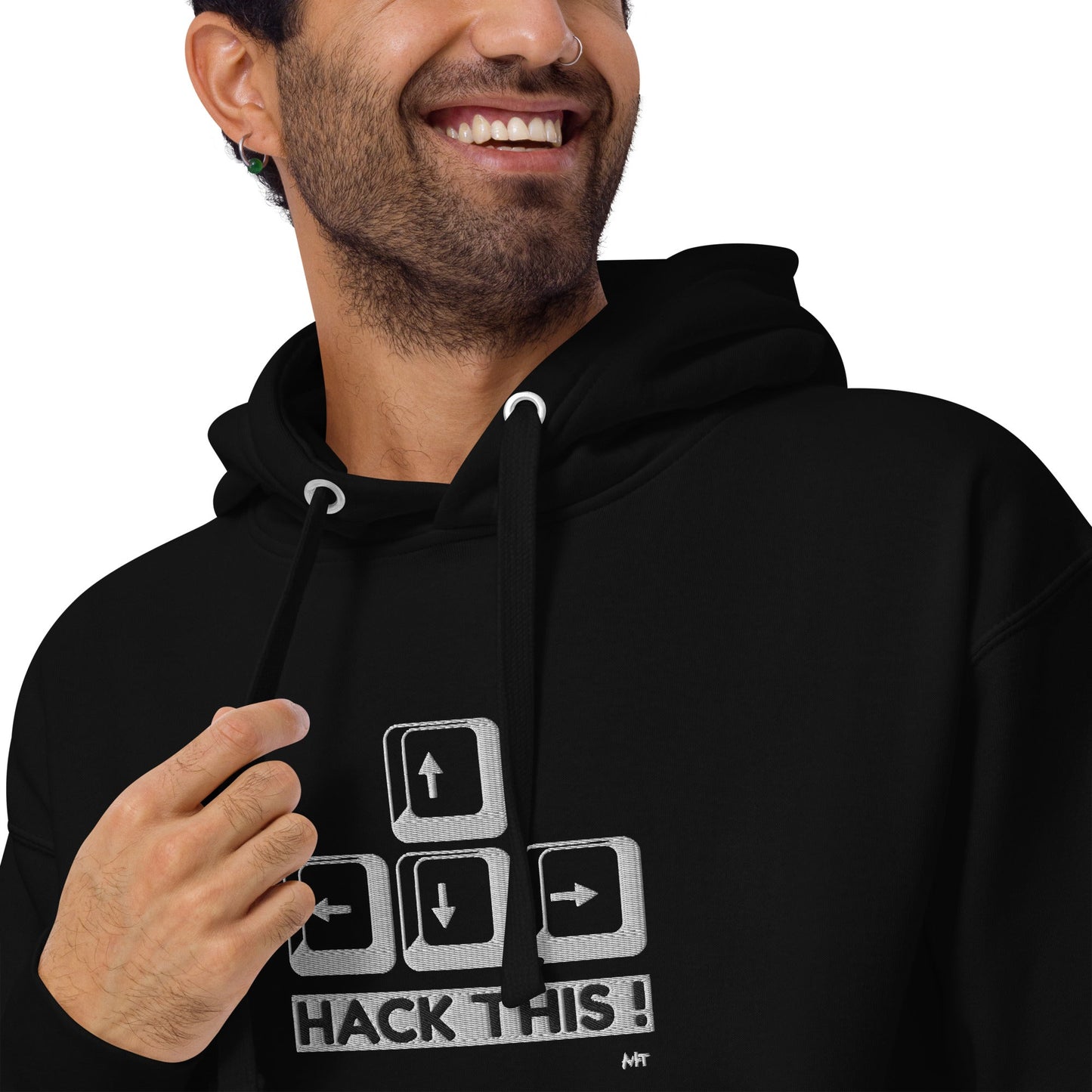 Hack this - Unisex Hoodie (embroidered) by DarkByteGear