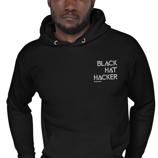 Black Hat Hacker - Unisex Hoodie (embroidery) by DarkByteGear