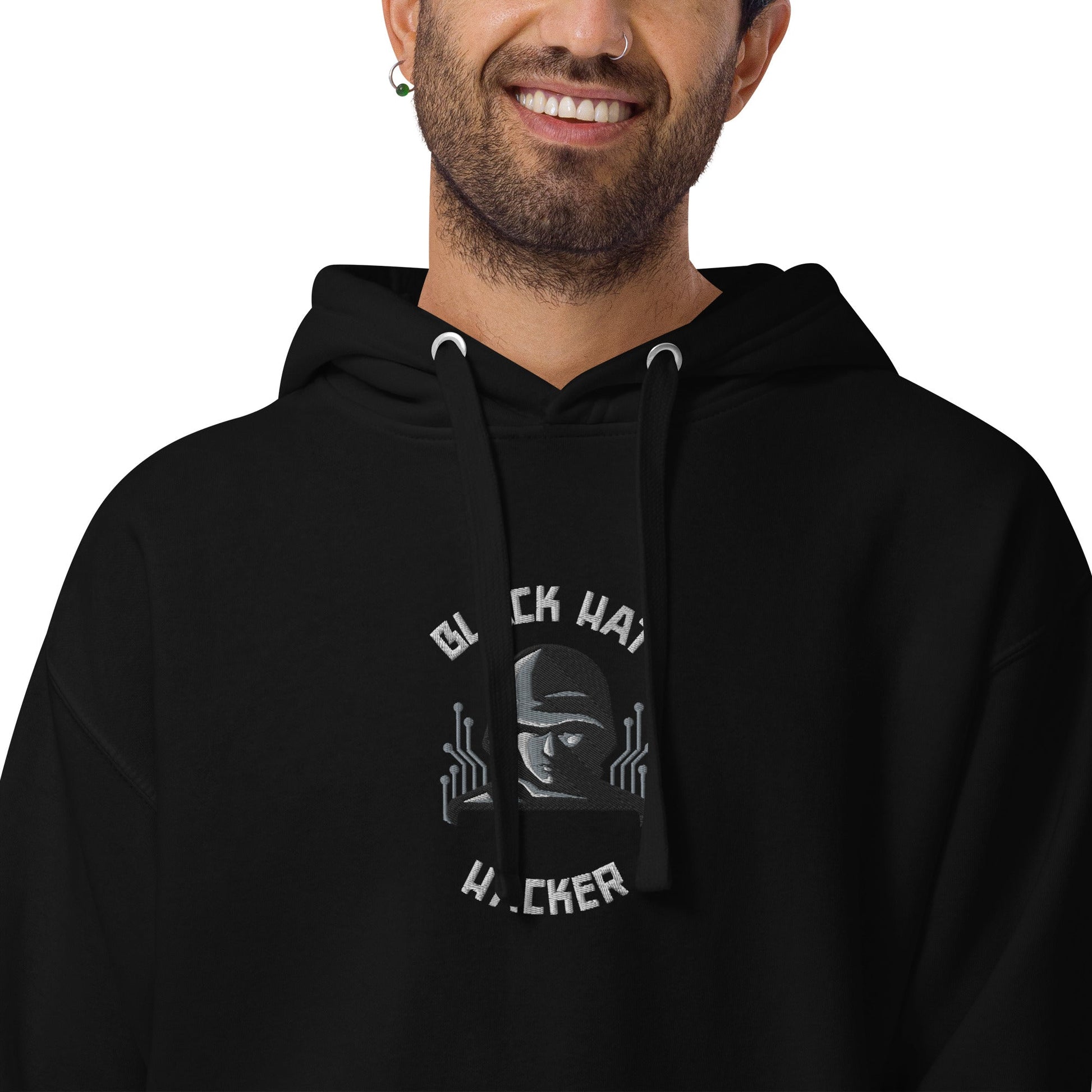 Black Hat Hacker - Unisex Hoodie (embroidered) by DarkByteGear
