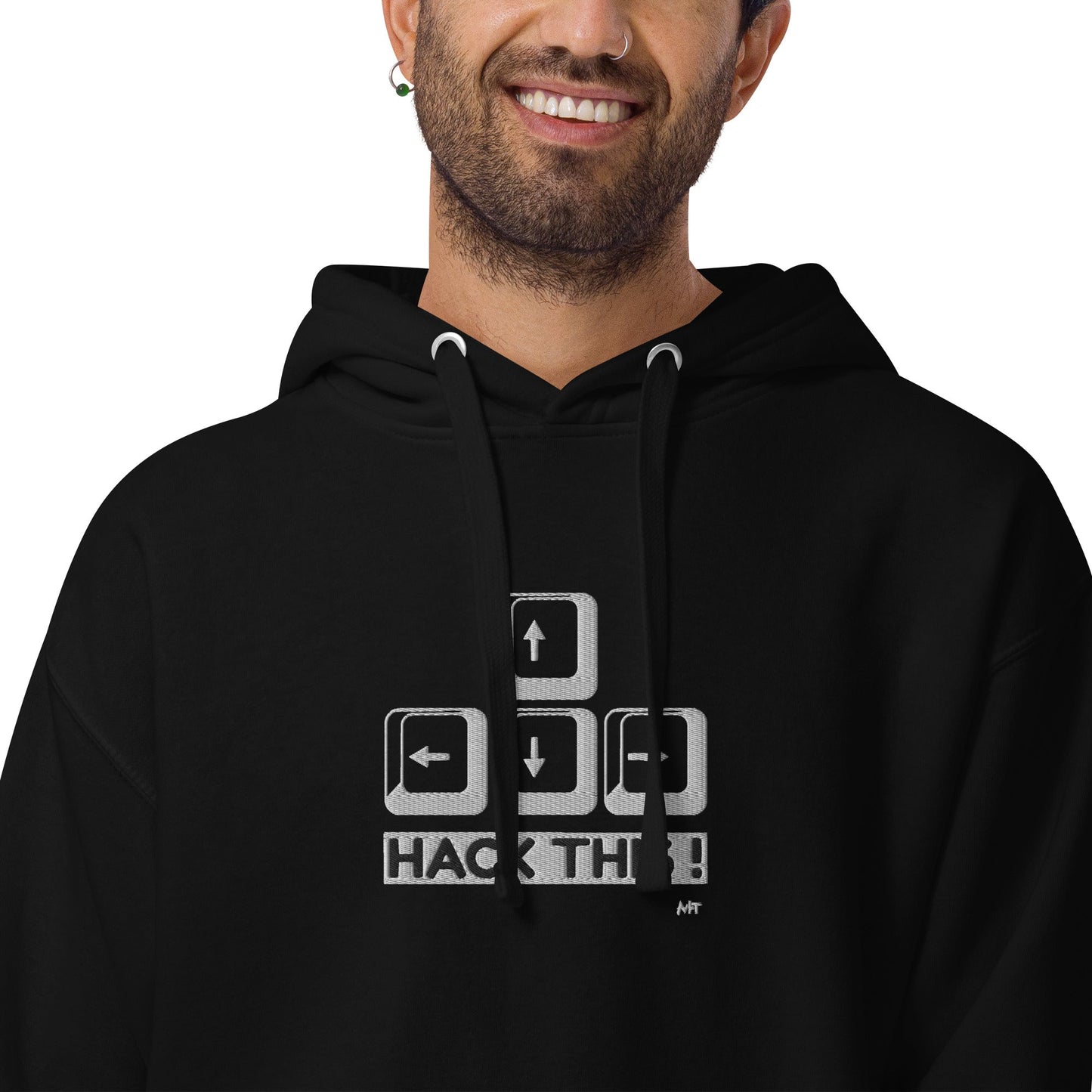 Hack this - Unisex Hoodie (embroidered) by DarkByteGear