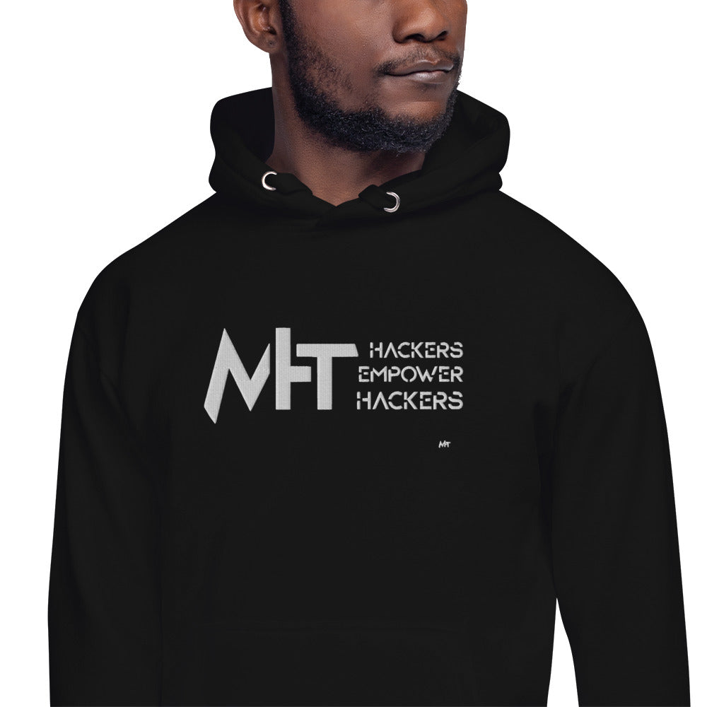 Hackers Empower Hackers - Unisex Hoodie (embroidered) by DarkByteGear