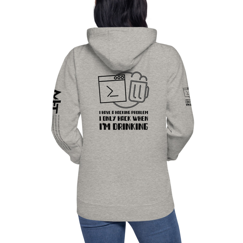 Hacking Problem - Unisex Hoodie (back print) by DarkByteGear