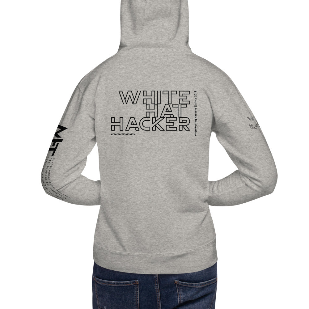 White hat hacker - Unisex Hoodie (back print) by DarkByteGear