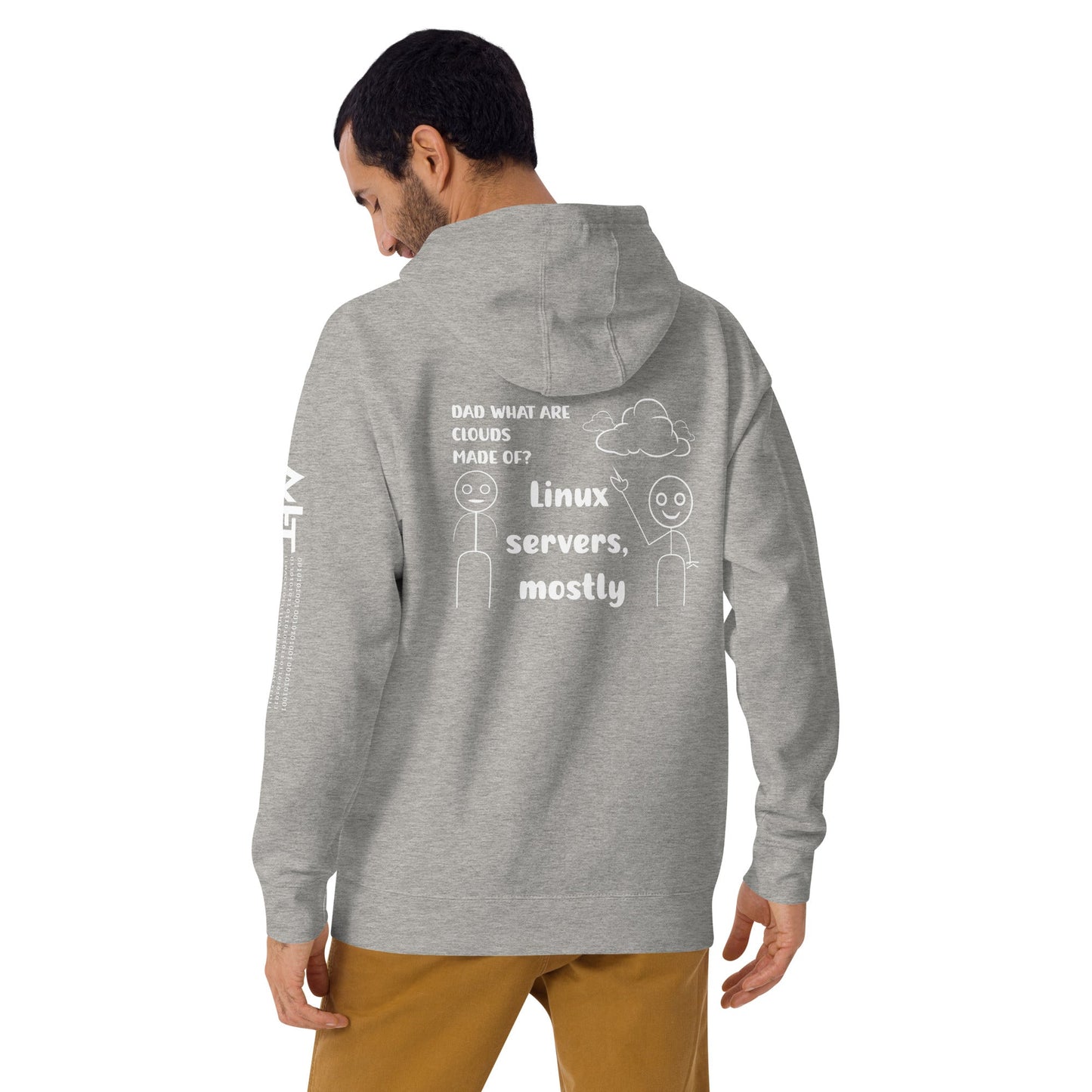 Linux Servers Mostly -Unisex Hoodie (back print) by DarkByteGear