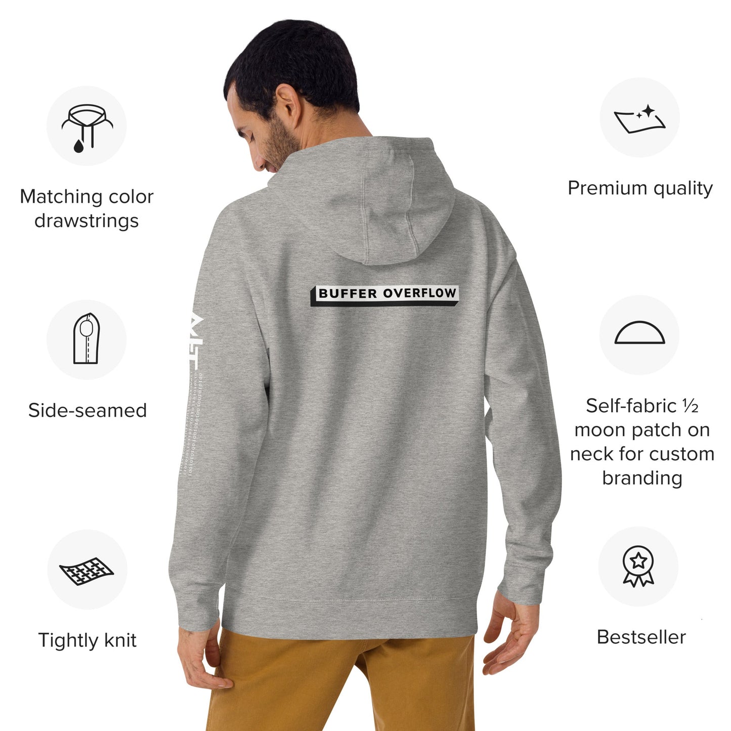 Buffer Overflow - Unisex Hoodie (back print) by DarkByteGear