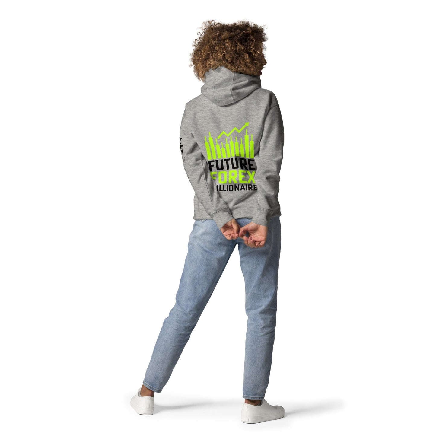 Future Forex Millionaire in Dark Text - Unisex Hoodie ( Back Print ) by DarkByteGear