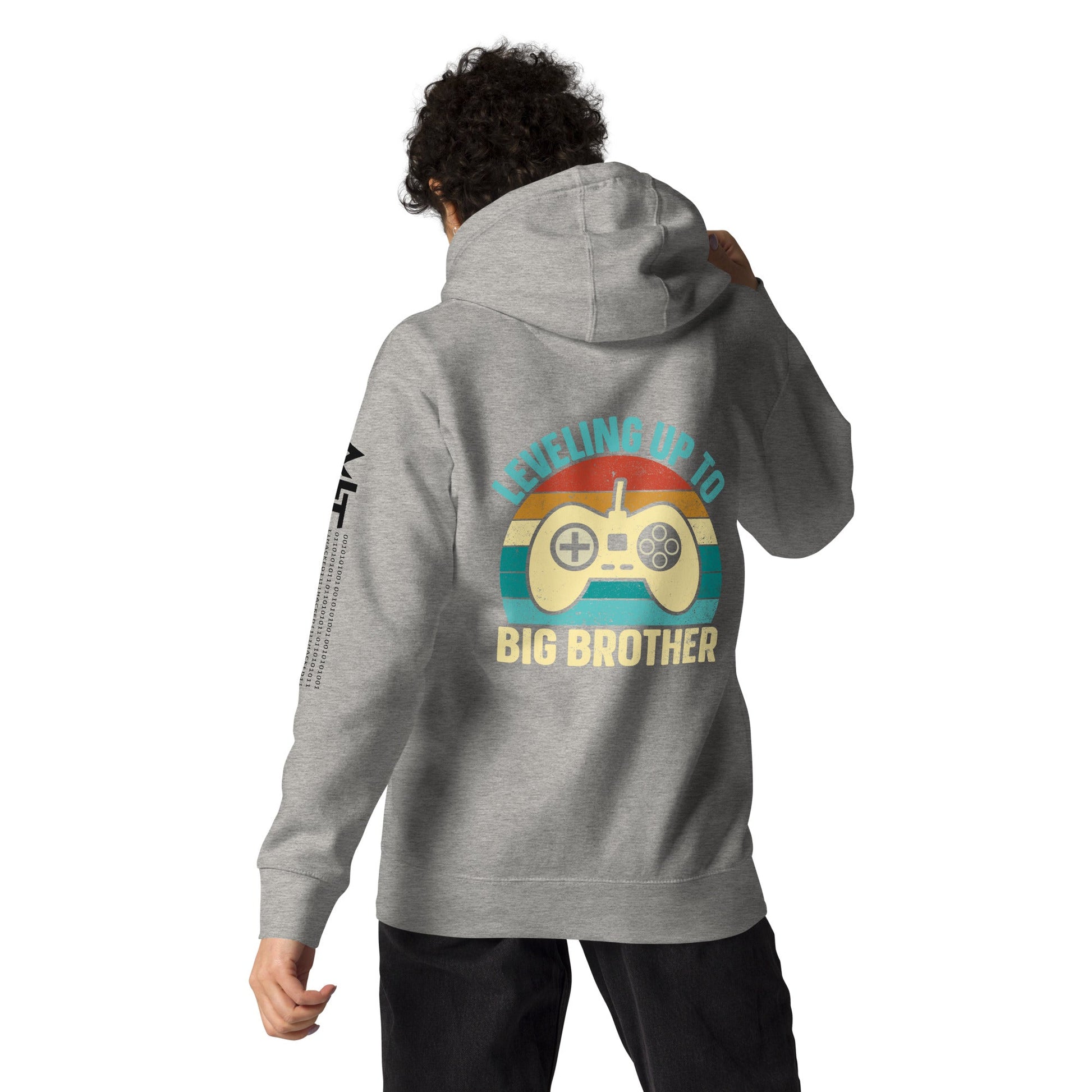 Levelling up to Big Brother V2 in Darker Shade - Unisex Hoodie ( Back Print ) by DarkByteGear