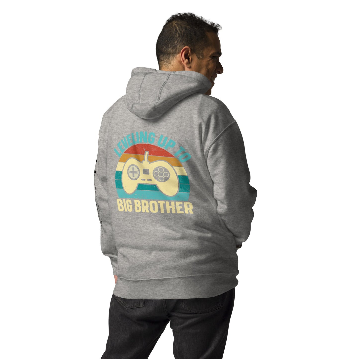 Levelling up to Big Brother V2 in Darker Shade - Unisex Hoodie ( Back Print ) by DarkByteGear
