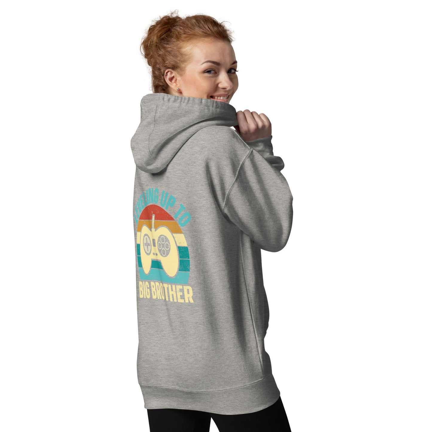 Levelling up to Big Brother V2 in Darker Shade - Unisex Hoodie ( Back Print ) by DarkByteGear