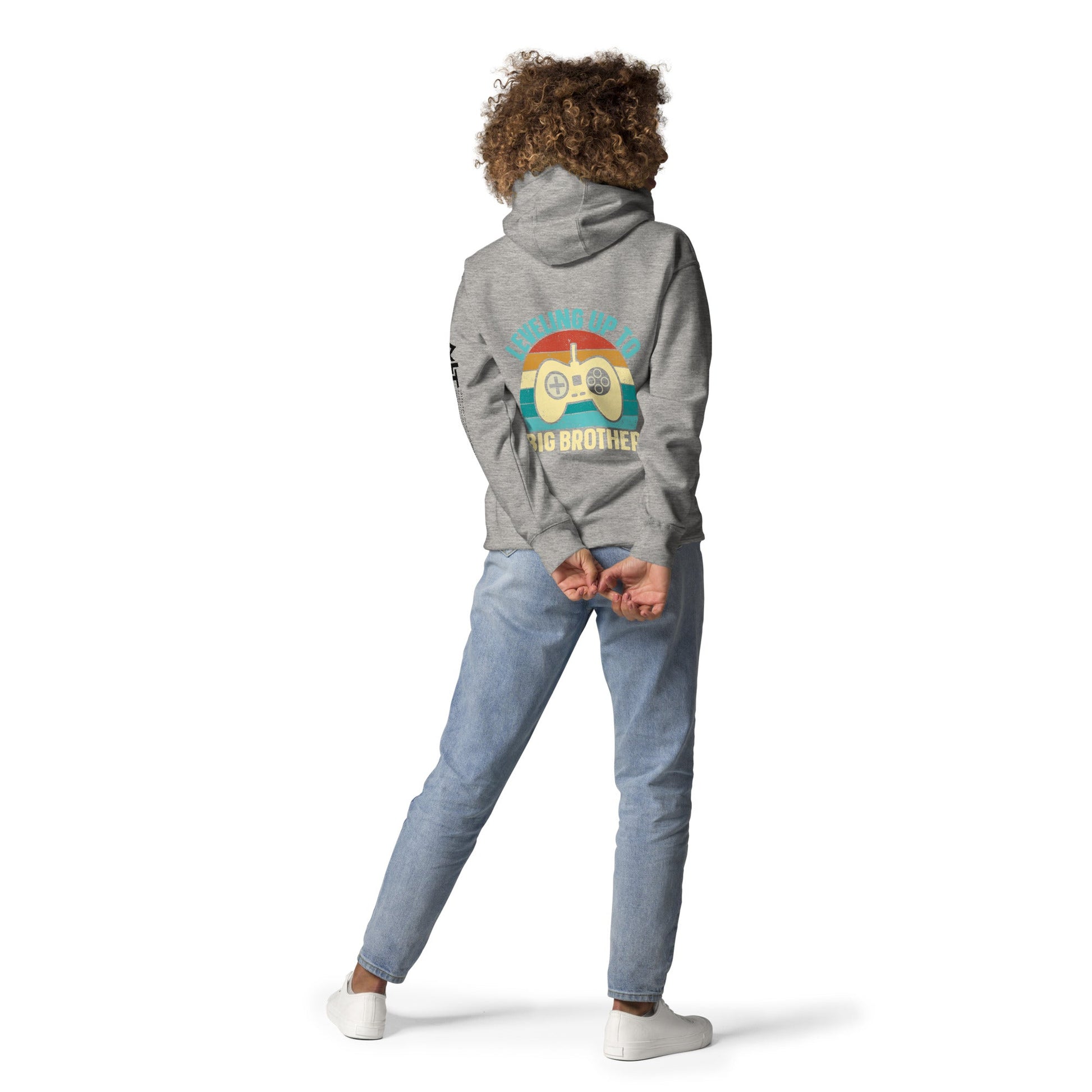 Levelling up to Big Brother V2 in Darker Shade - Unisex Hoodie ( Back Print ) by DarkByteGear