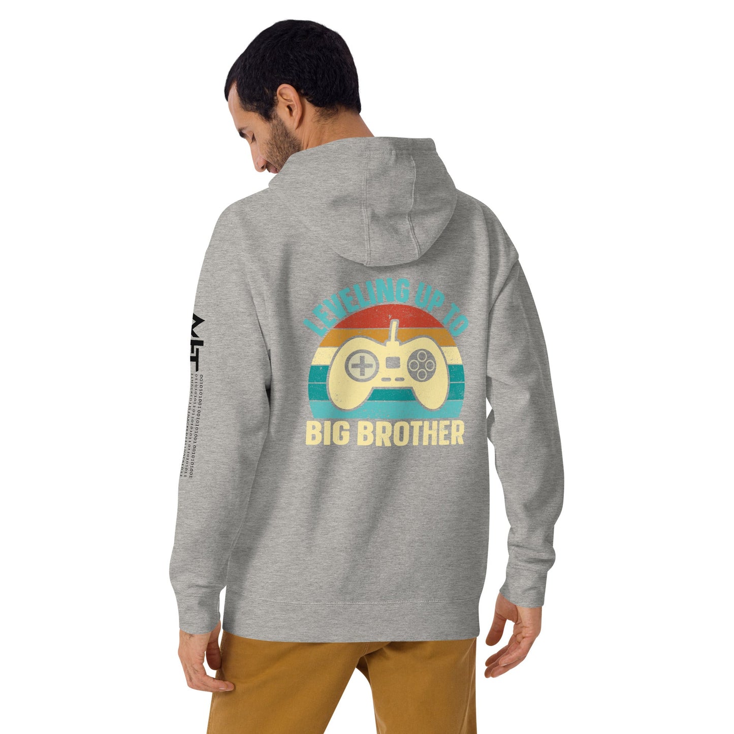 Levelling up to Big Brother V2 in Darker Shade - Unisex Hoodie ( Back Print ) by DarkByteGear