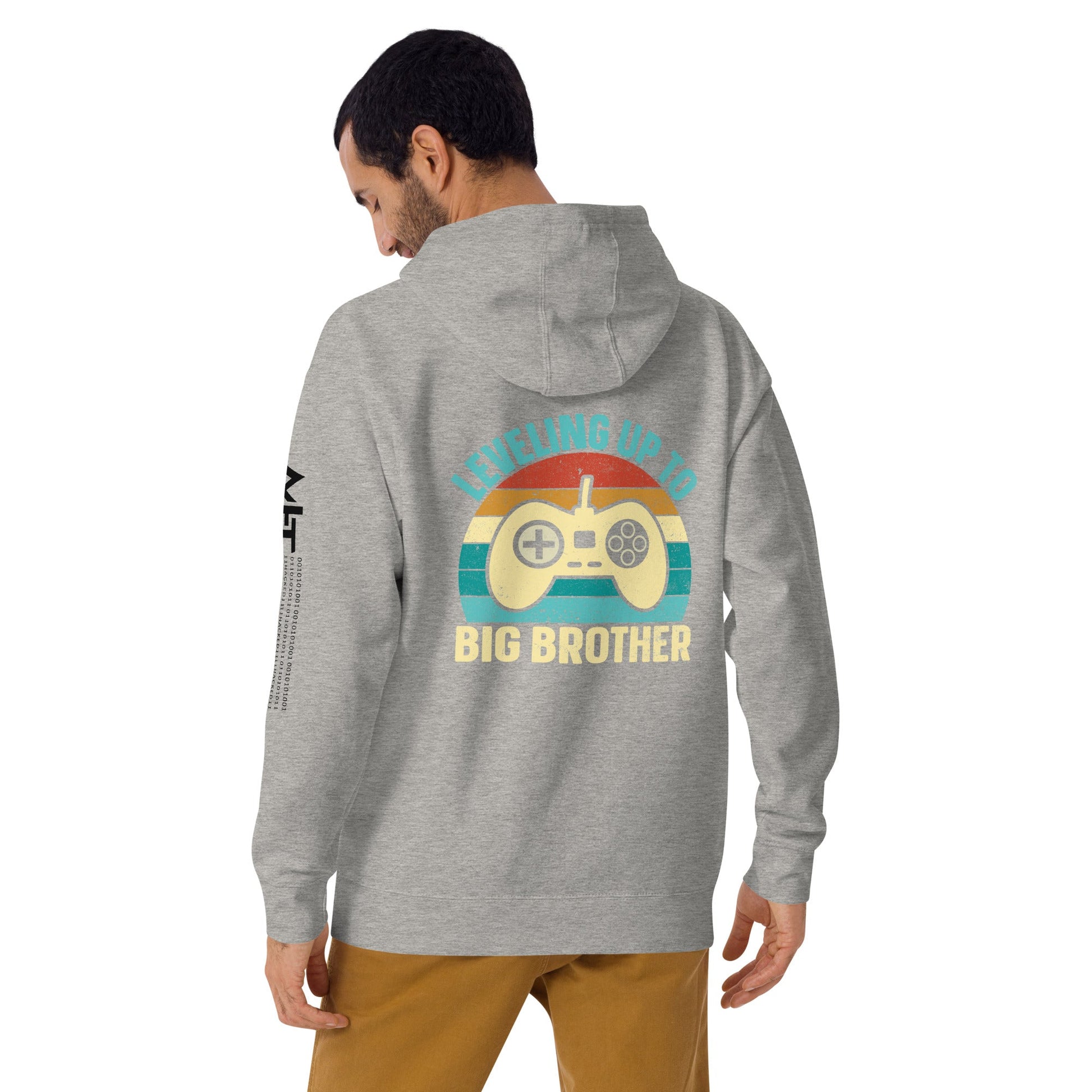 Levelling up to Big Brother V2 in Darker Shade - Unisex Hoodie ( Back Print ) by DarkByteGear