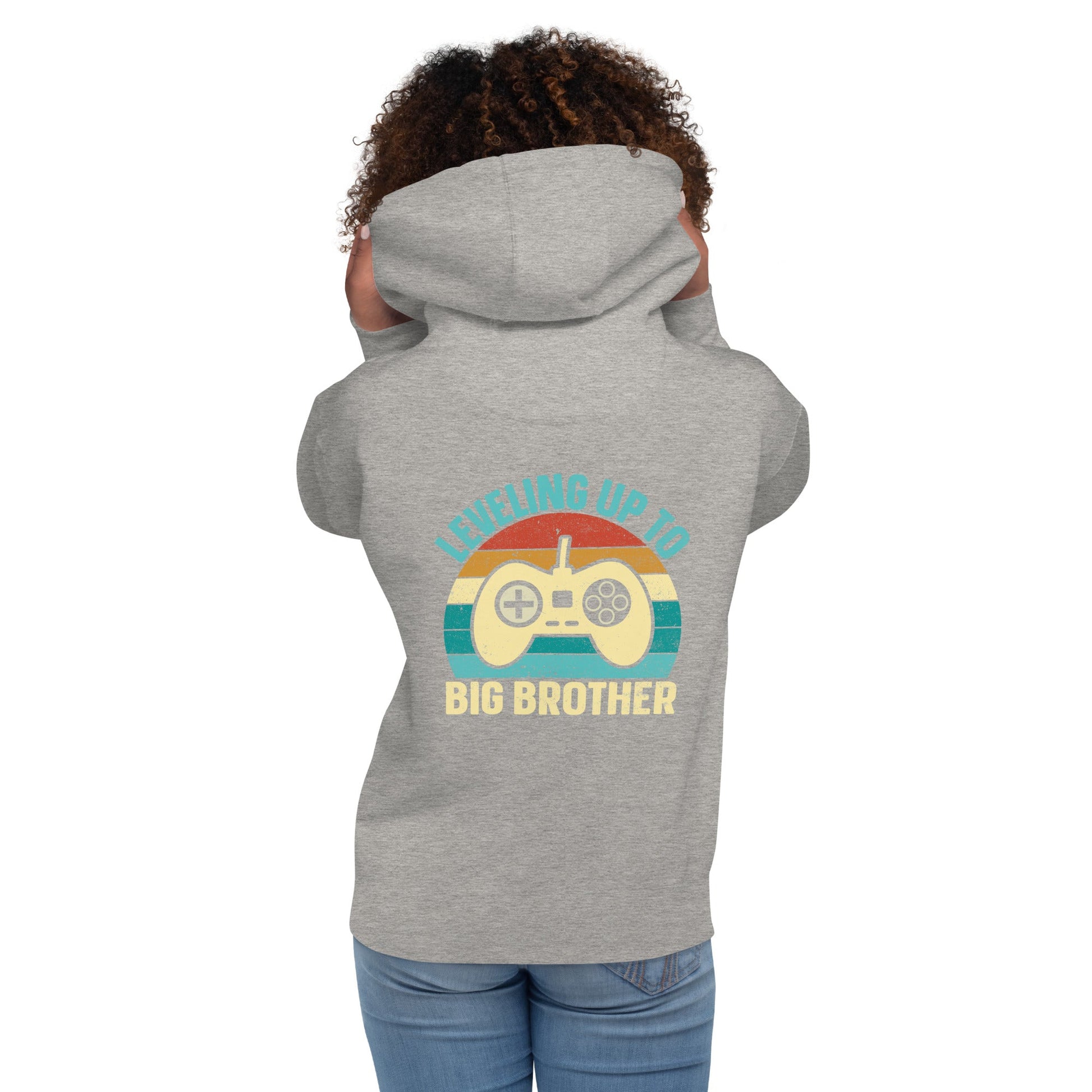 Levelling up to Big Brother V2 in Darker Shade - Unisex Hoodie ( Back Print ) by DarkByteGear