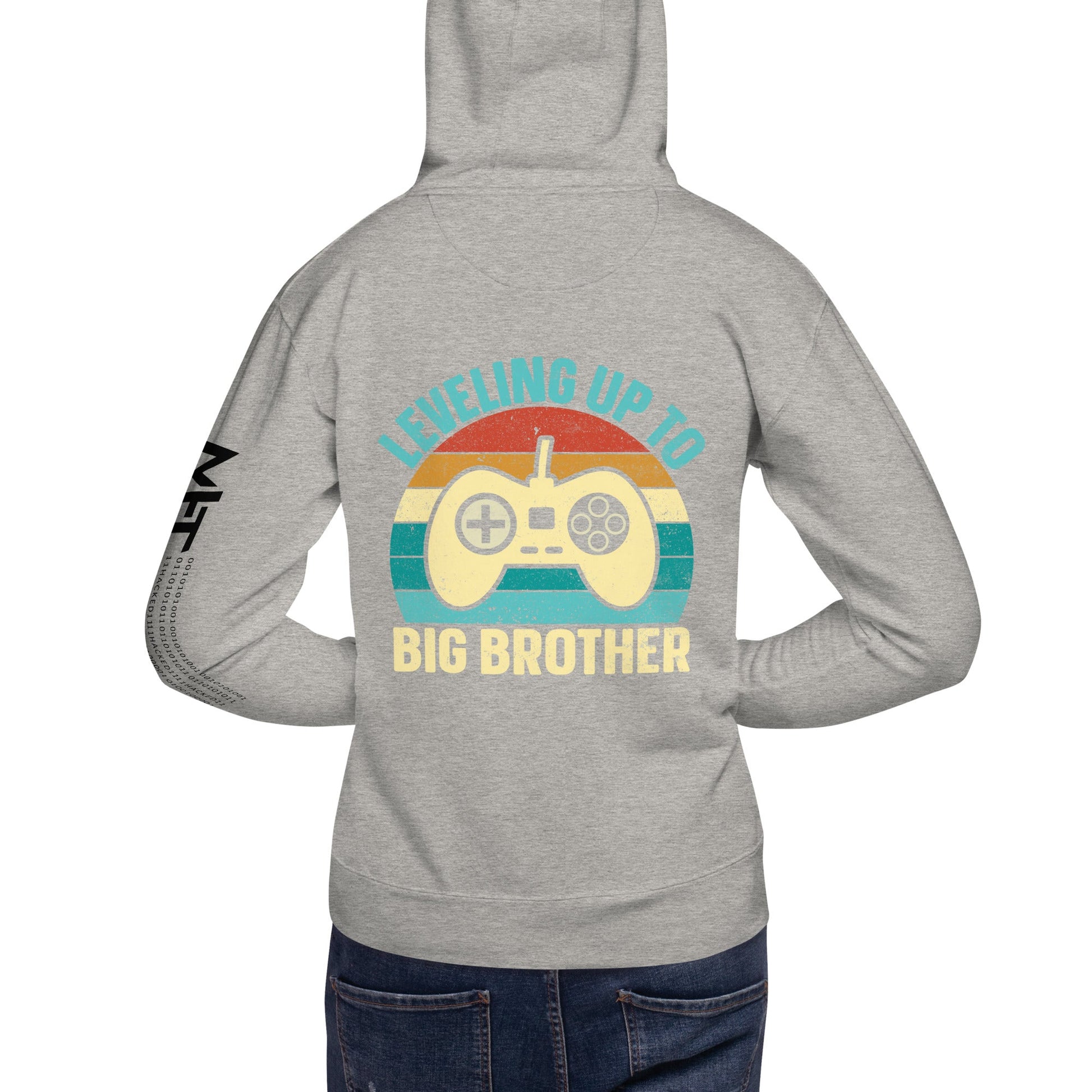 Levelling up to Big Brother V2 in Darker Shade - Unisex Hoodie ( Back Print ) by DarkByteGear
