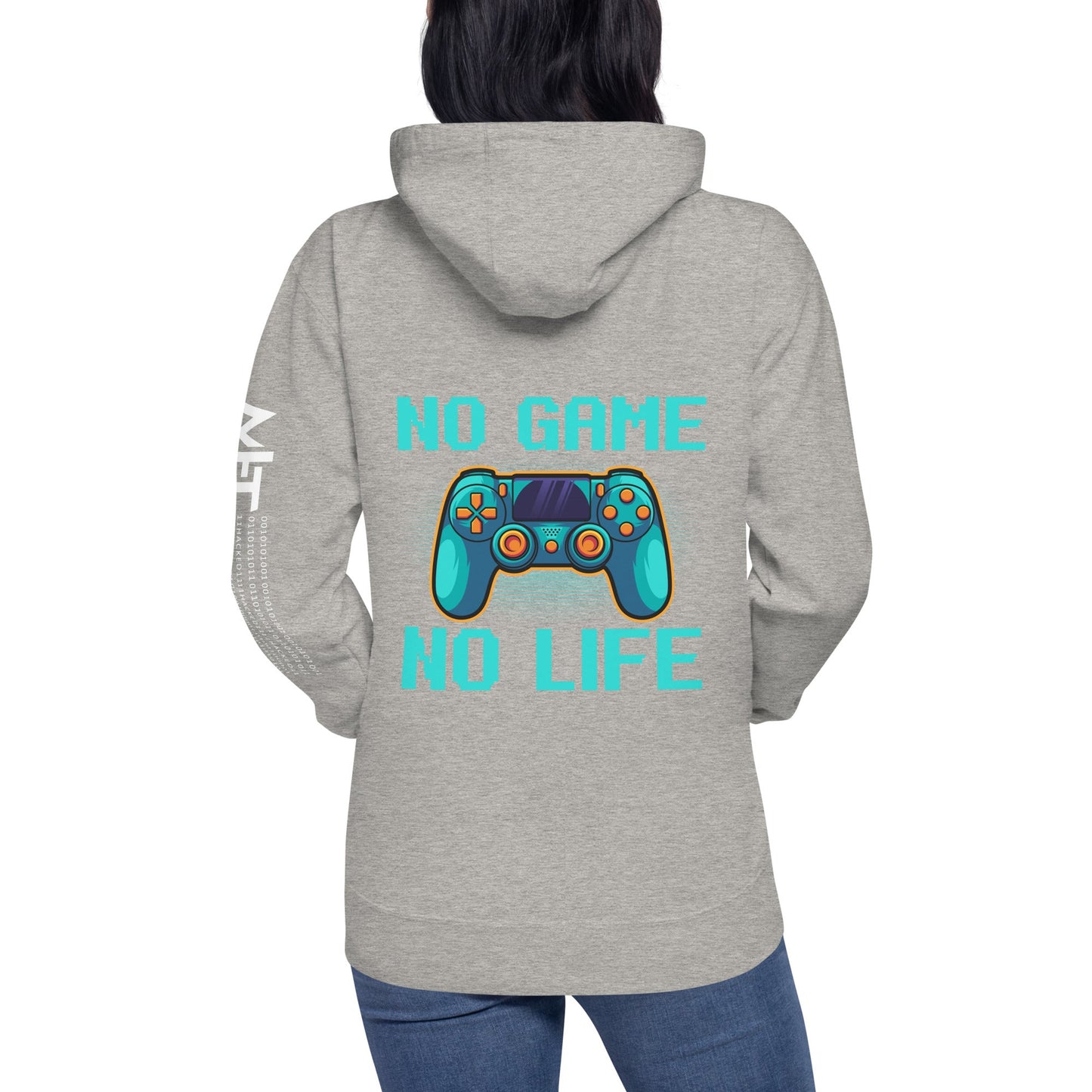No Game; No Life - Unisex Hoodie ( Back Print ) by DarkByteGear