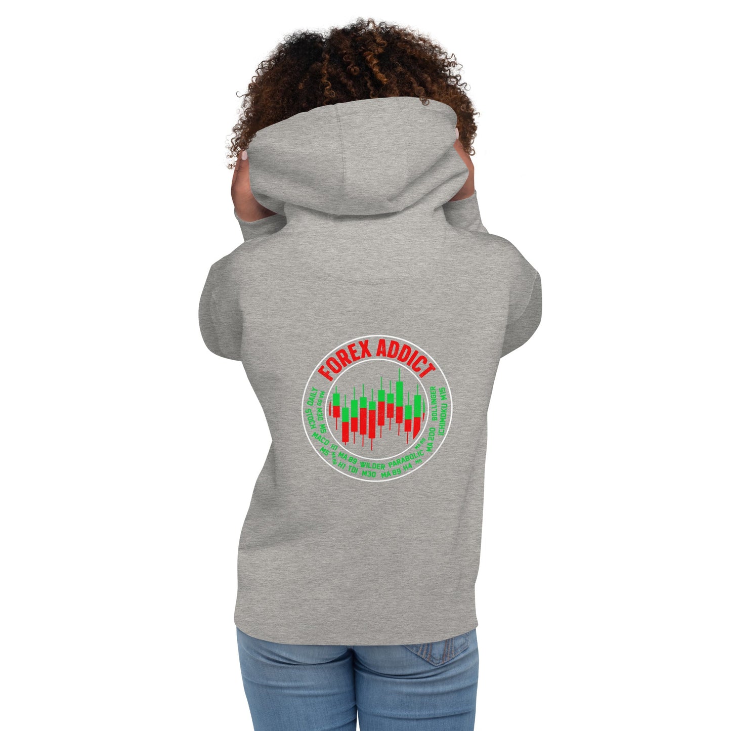 Forex Addict ( RK ) - Unisex Hoodie ( Back Print ) by DarkByteGear