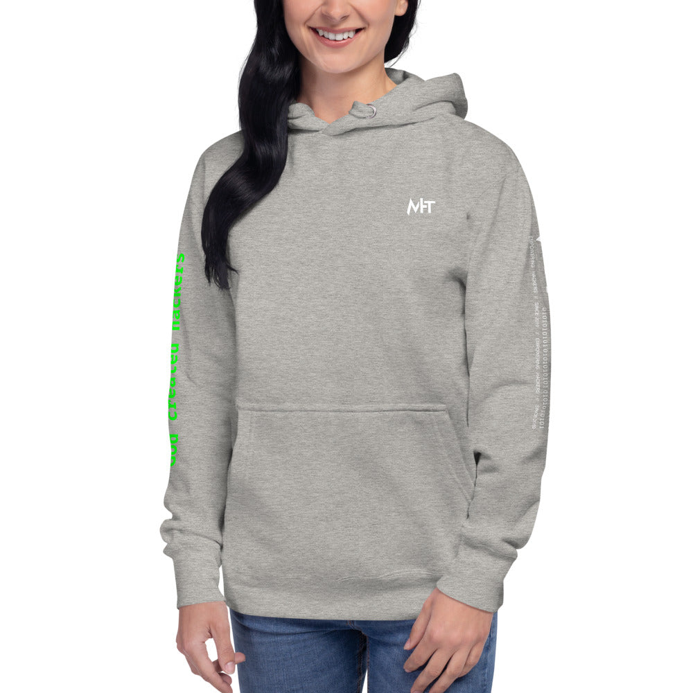 On the 8th day God created hackers - Unisex Hoodie (back print) by DarkByteGear