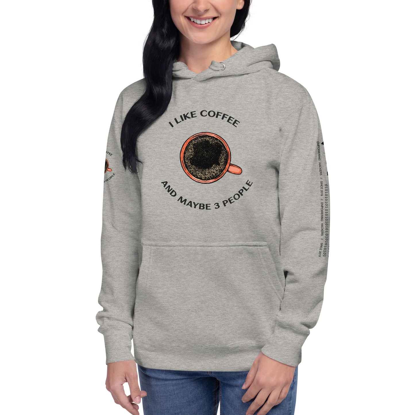 I like Coffee and maybe 3 people - Unisex Hoodie by DarkByteGear