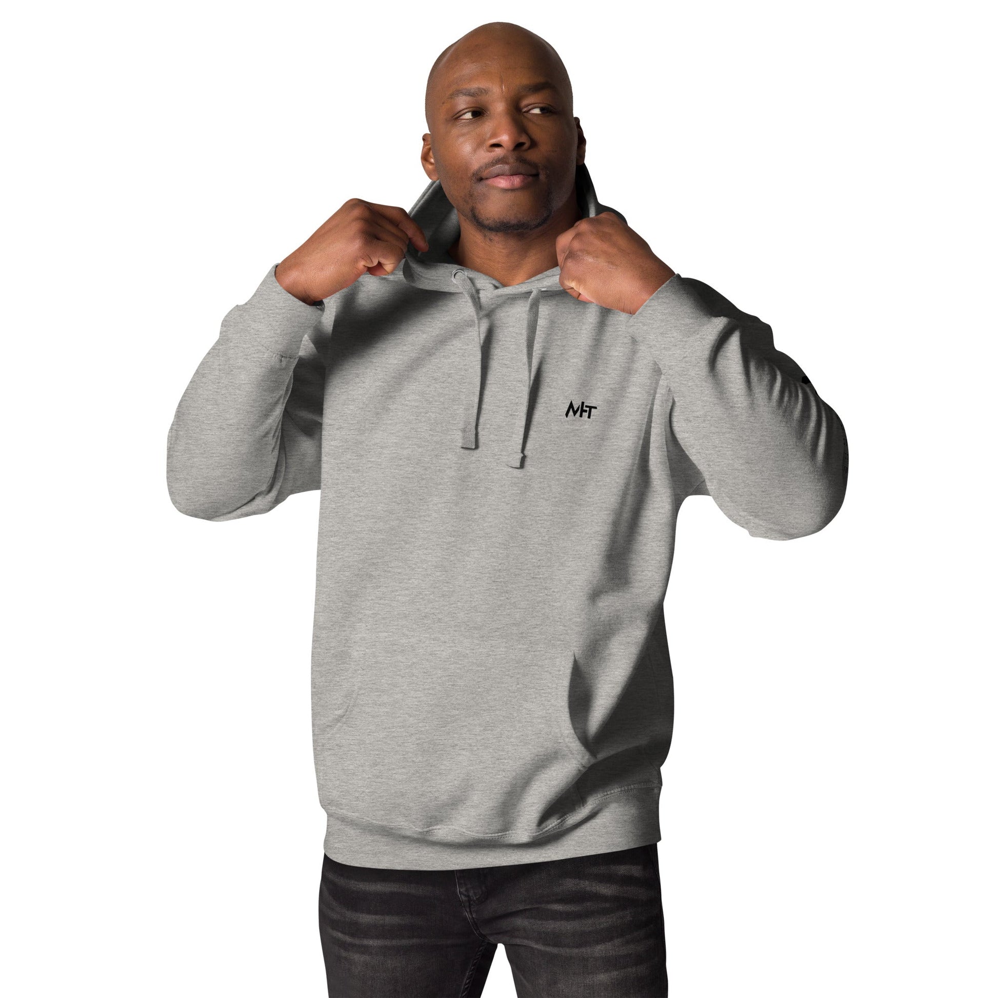 I don't Need sex, the Stock Market Fucks my life anyway in Dark Text - Unisex Hoodie ( Back Print ) by DarkByteGear