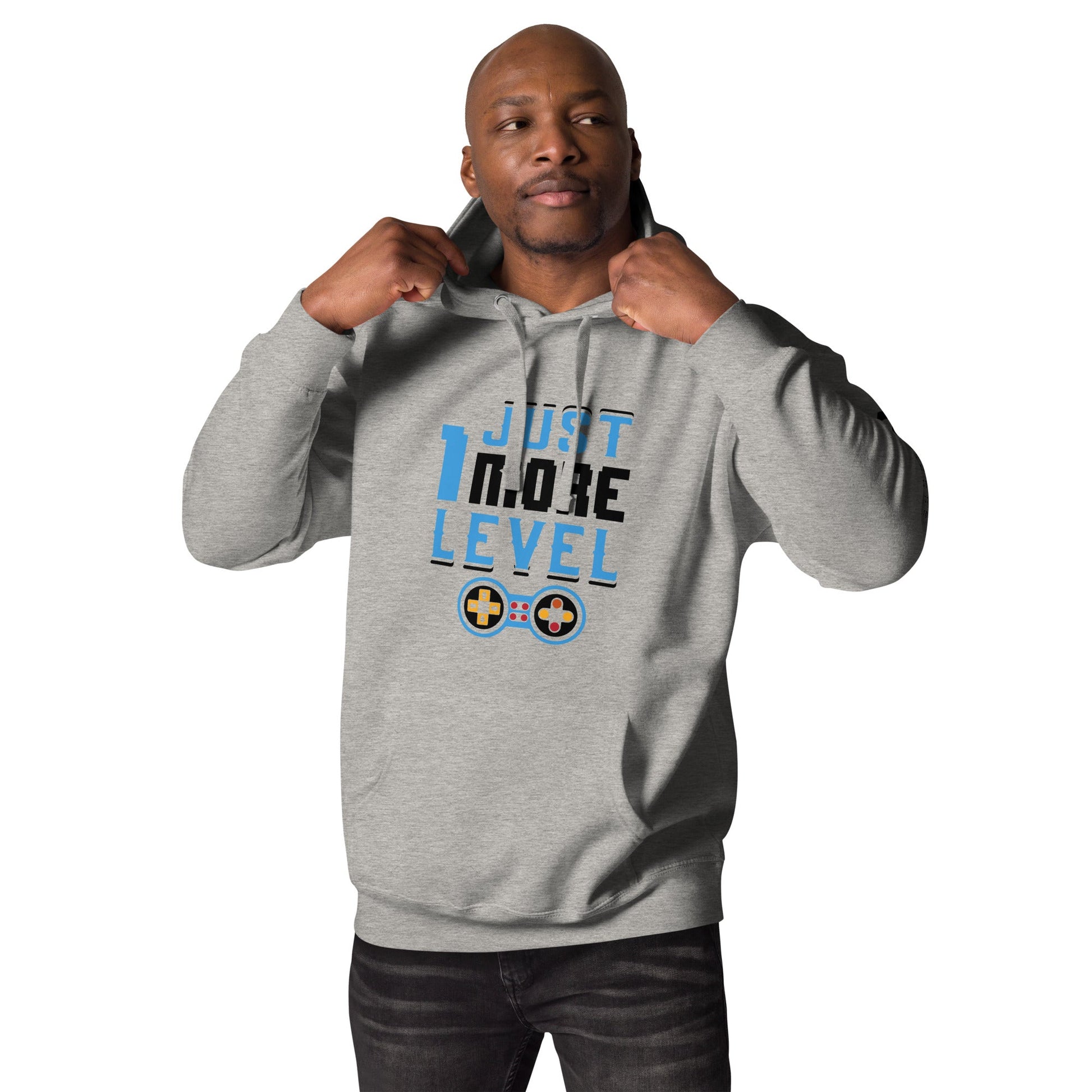 Just 1 More Level in Dark Text - Unisex Hoodie by DarkByteGear