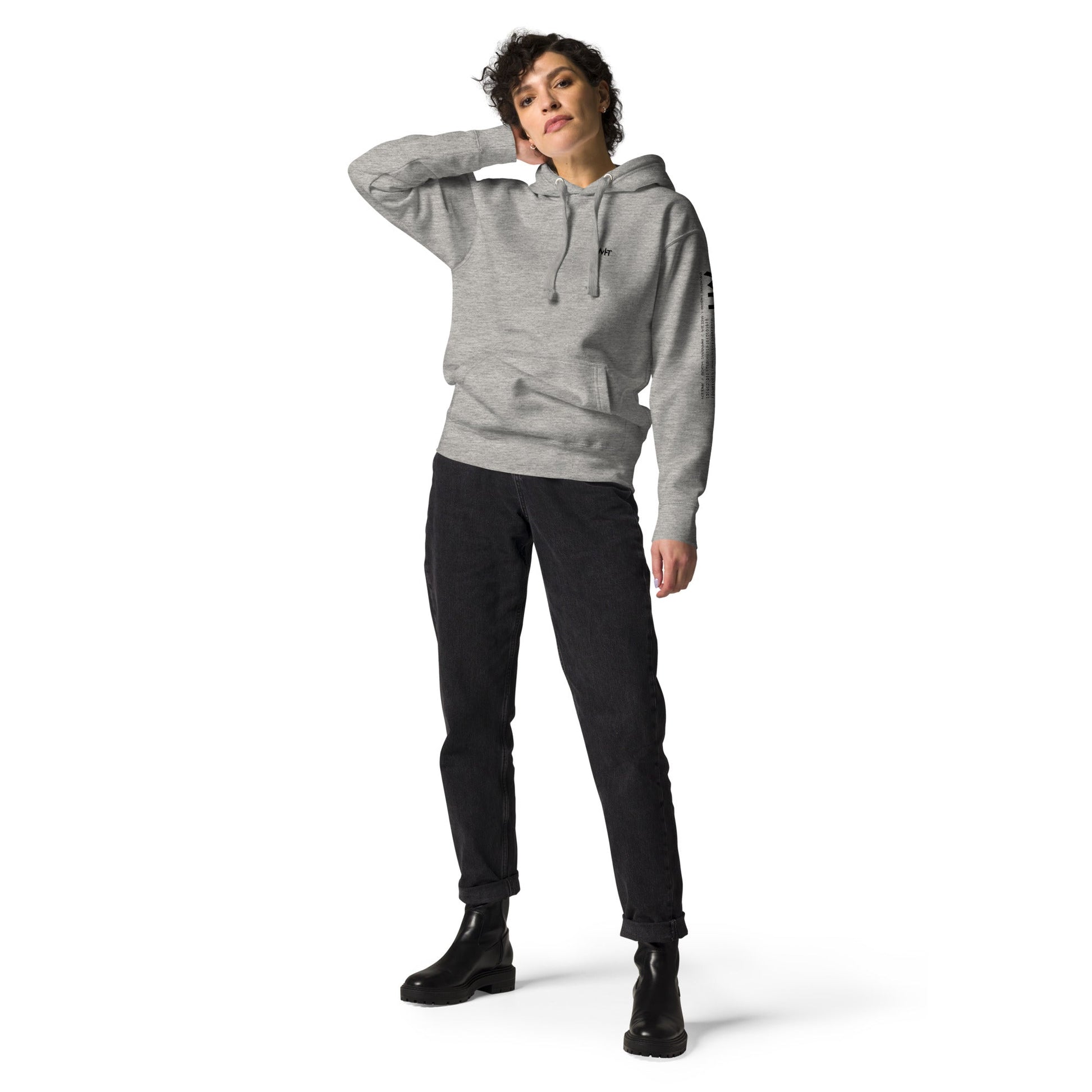 Just 1 More Level in Dark Text - Unisex Hoodie ( Back Print ) by DarkByteGear
