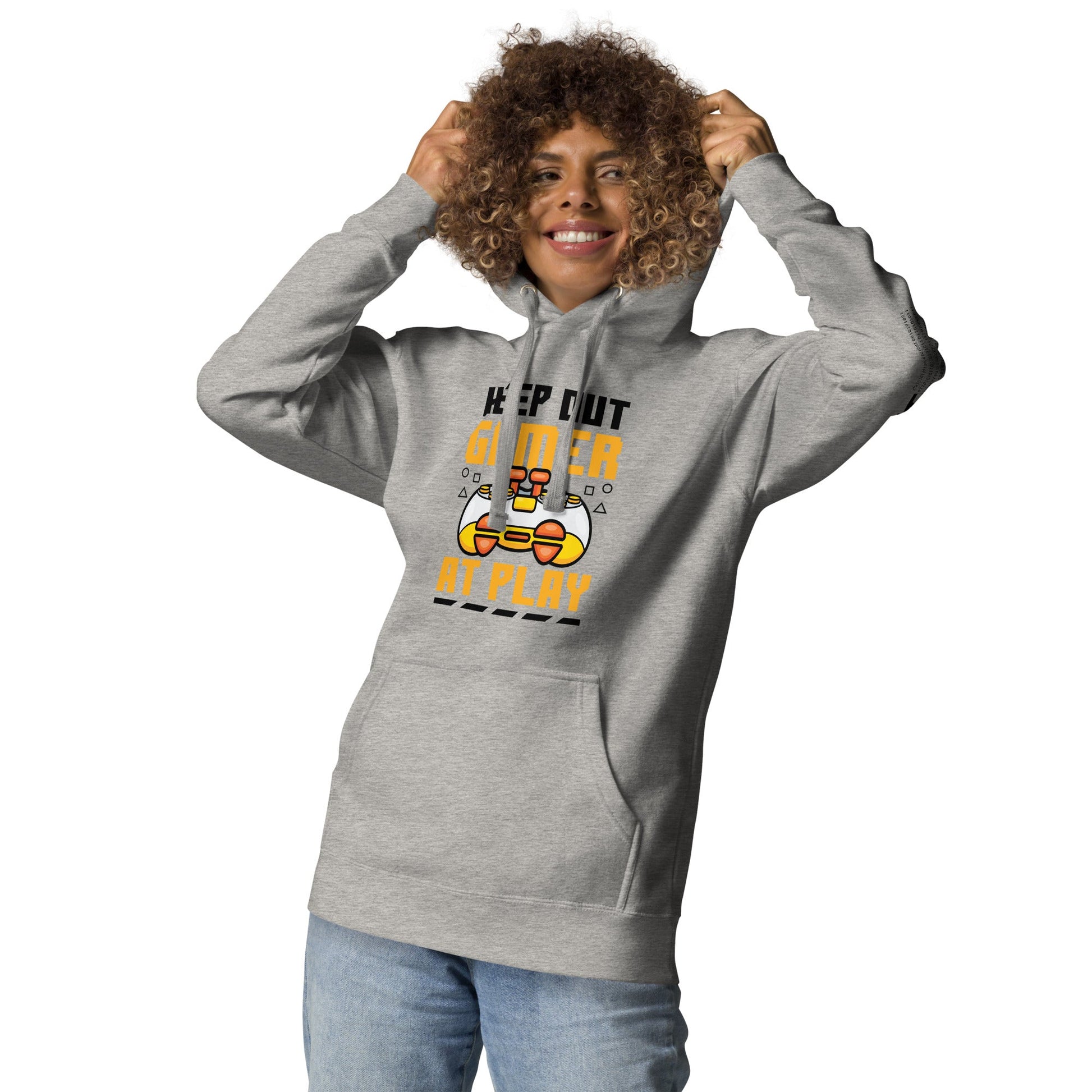 Keep Out Gamer At Play Rima 7 in Dark Text - Unisex Hoodie by DarkByteGear