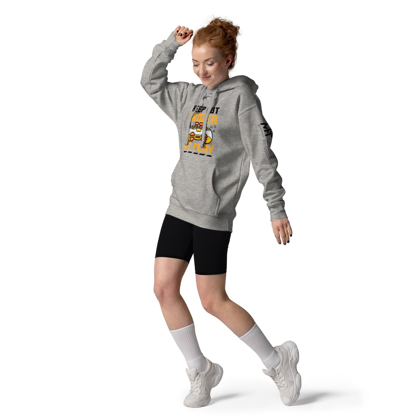 Keep Out Gamer At Play Rima 7 in Dark Text - Unisex Hoodie by DarkByteGear