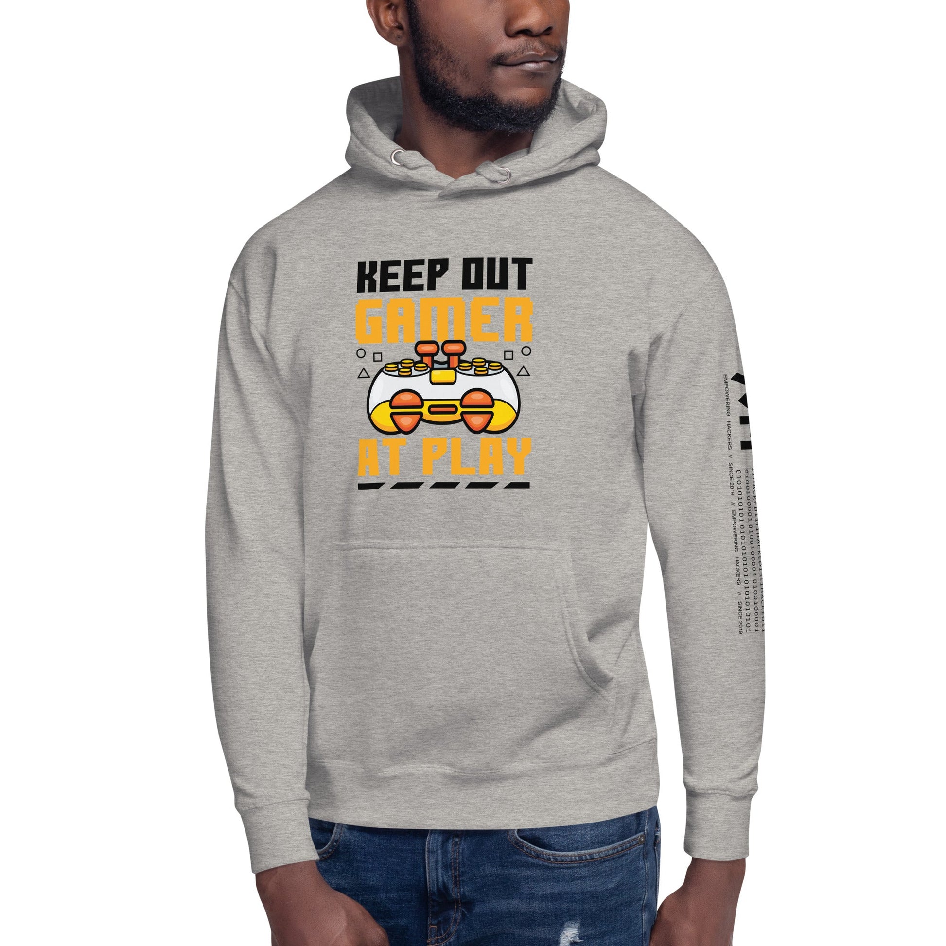 Keep Out Gamer At Play Rima 7 in Dark Text - Unisex Hoodie by DarkByteGear