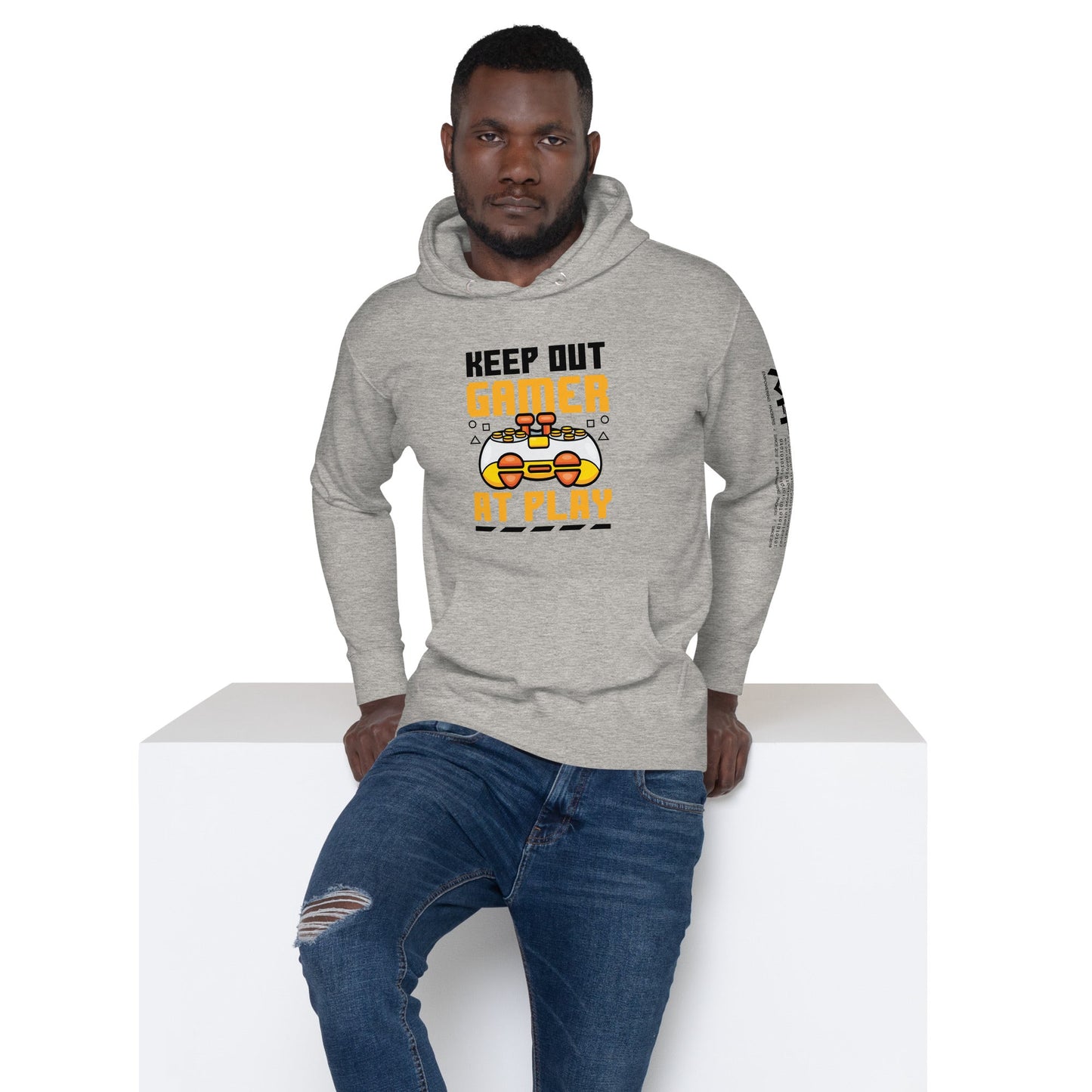 Keep Out Gamer At Play Rima 7 in Dark Text - Unisex Hoodie by DarkByteGear