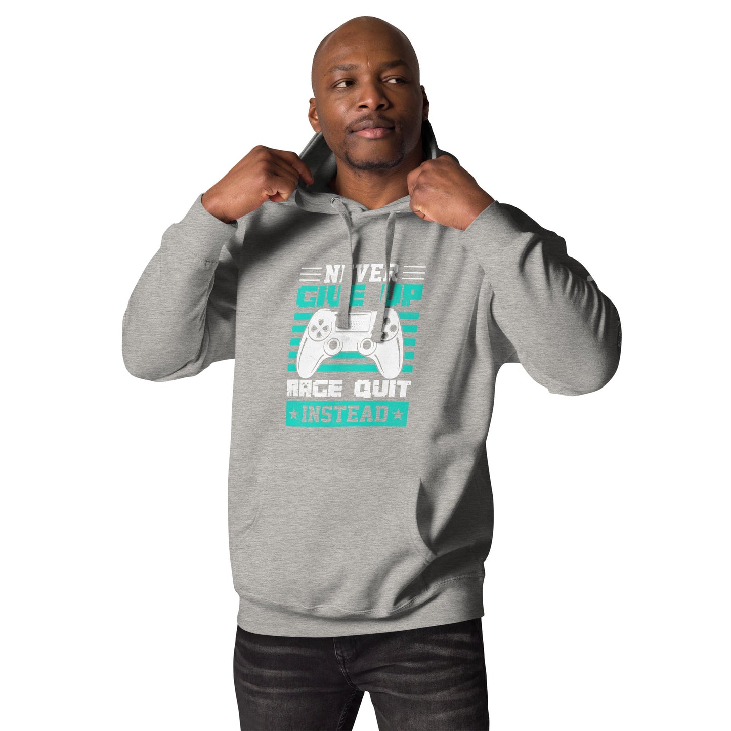 Never Give Up! Arge Quit - Unisex Hoodie by DarkByteGear