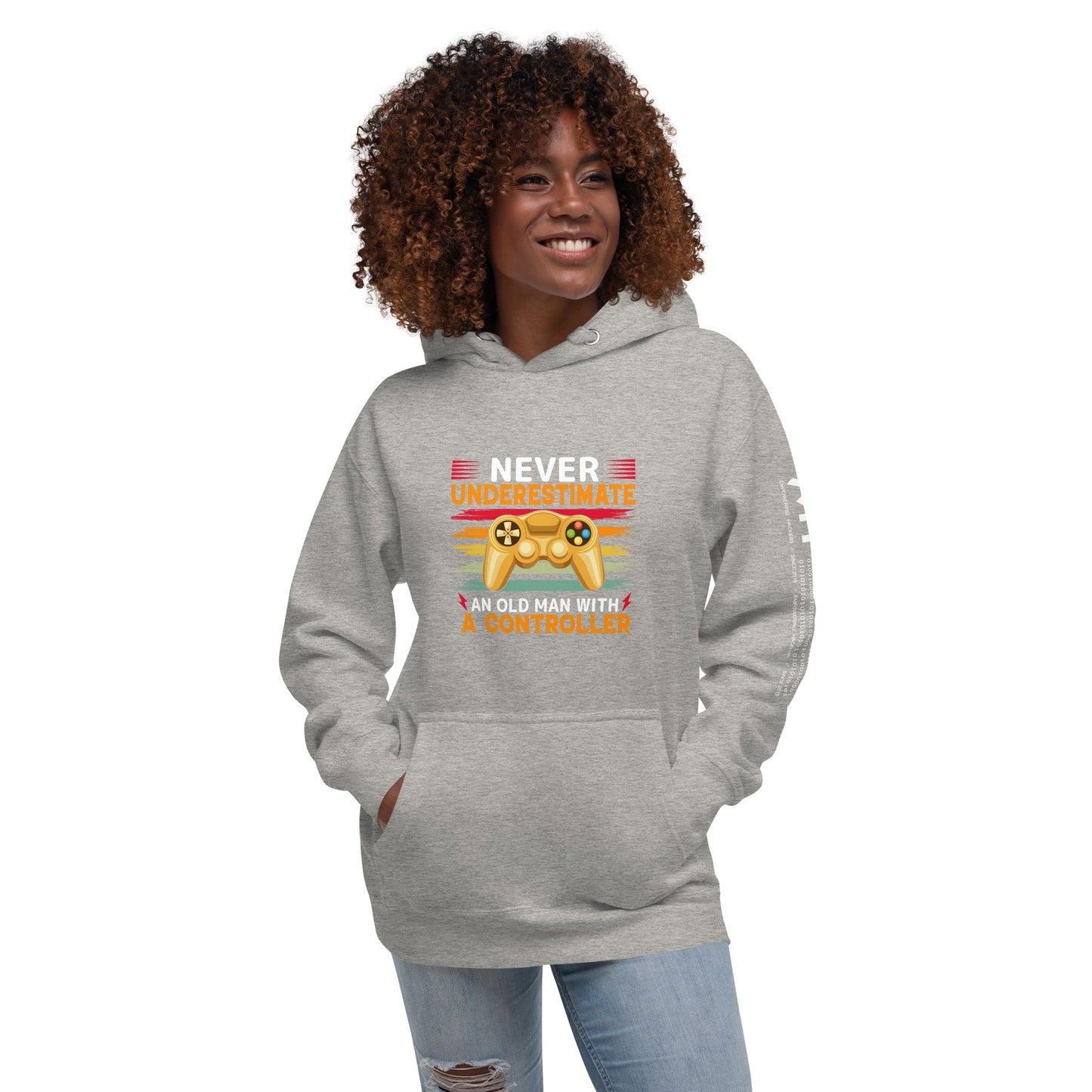 Never Underestimate an old man with a controller - Unisex Hoodie by DarkByteGear