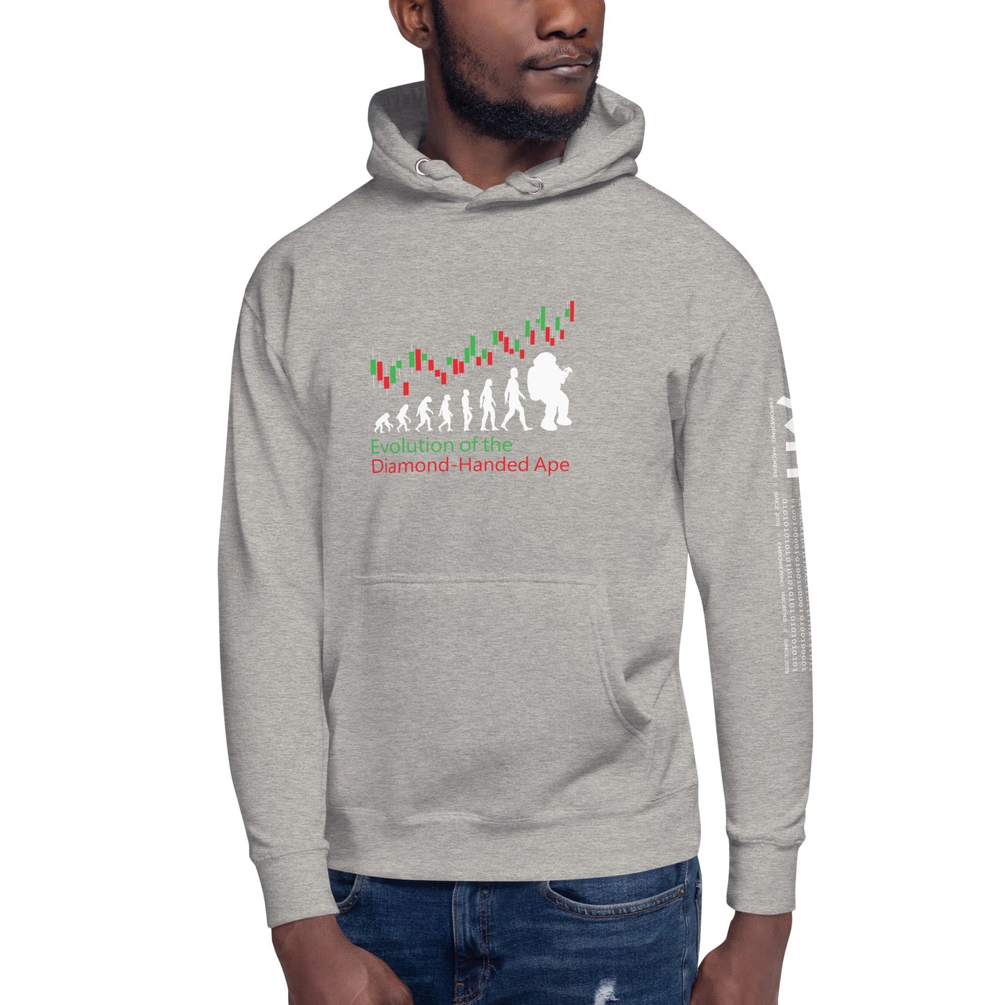 Evolution of the Diamond-handed Ape - Unisex Hoodie by DarkByteGear