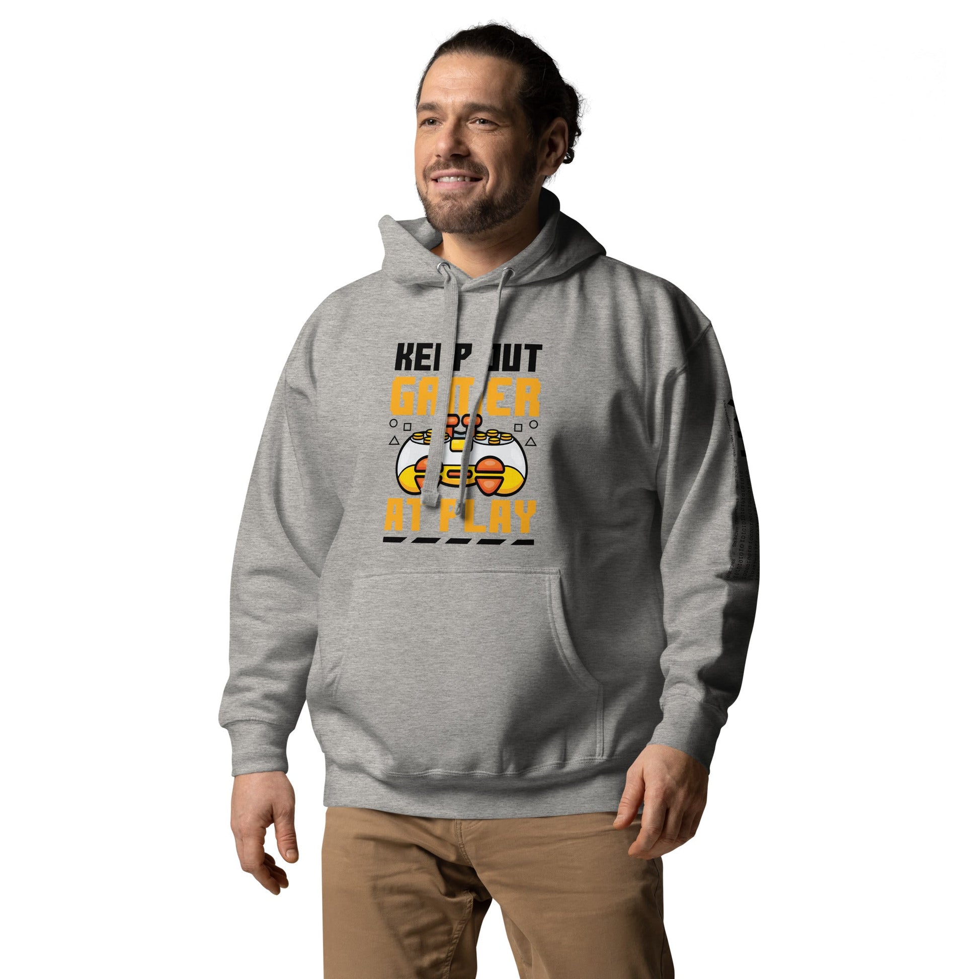 Keep Out Gamer At Play Rima 7 in Dark Text - Unisex Hoodie by DarkByteGear