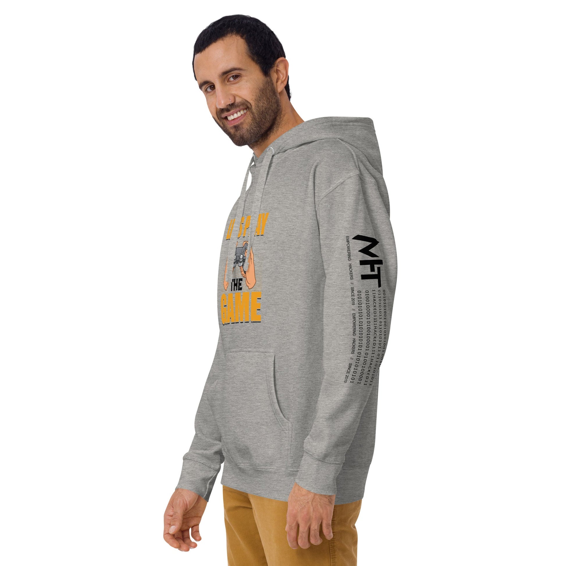 Let's Play the Game in Dark Text - Unisex Hoodie by DarkByteGear
