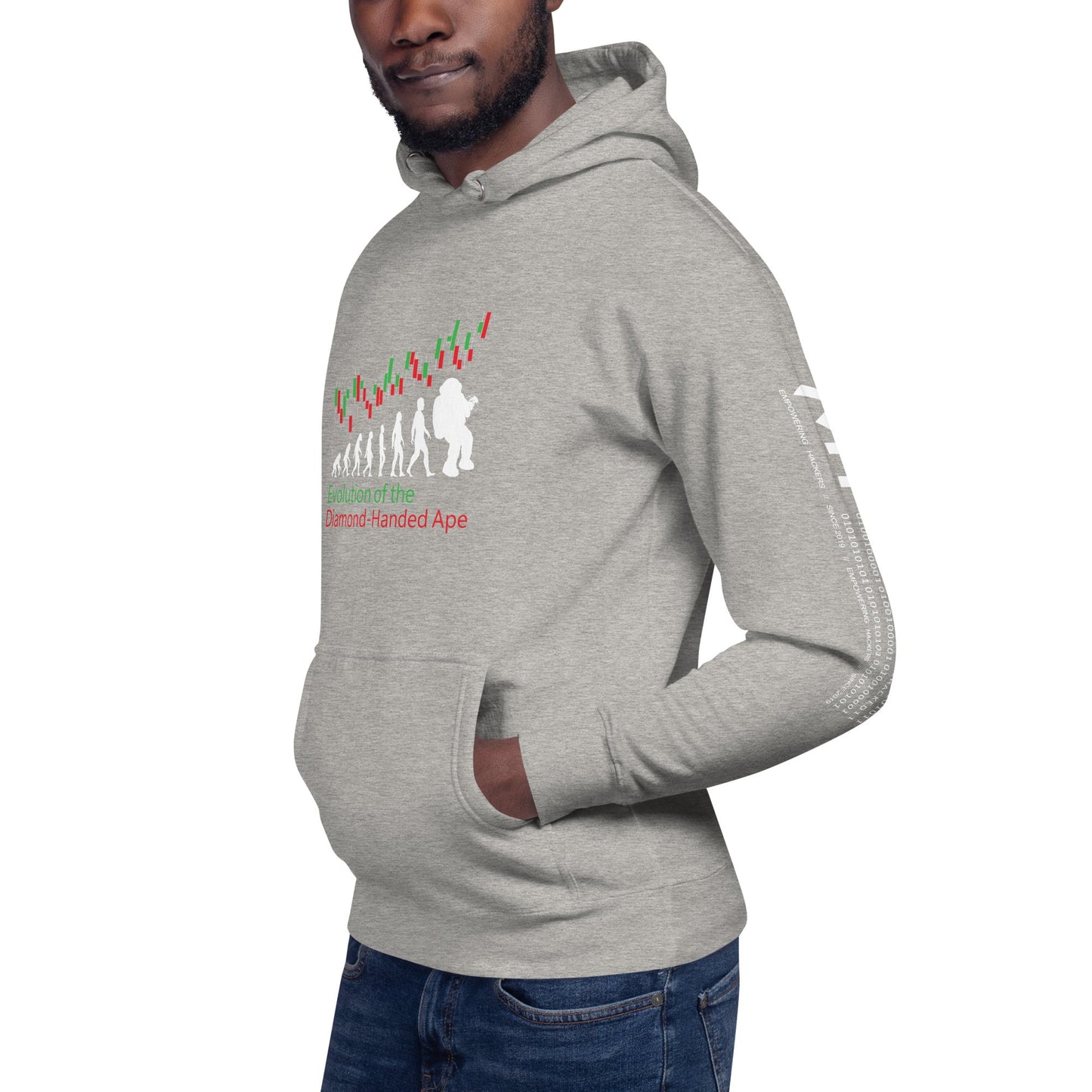 Evolution of the Diamond-handed Ape - Unisex Hoodie by DarkByteGear